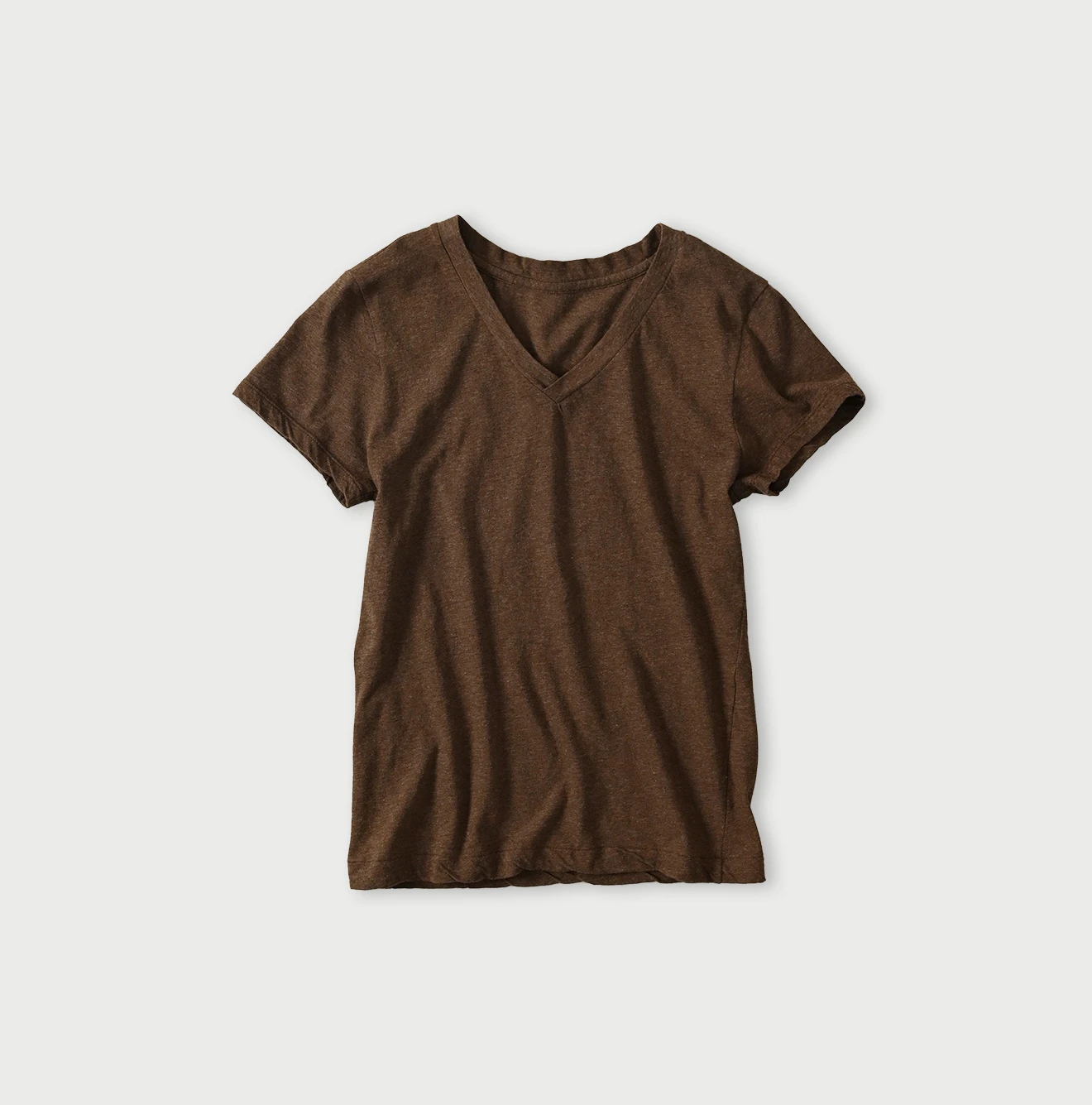 45R(フォーティファイブアール) |薄天竺のVネックチビTシャツ（トップ）