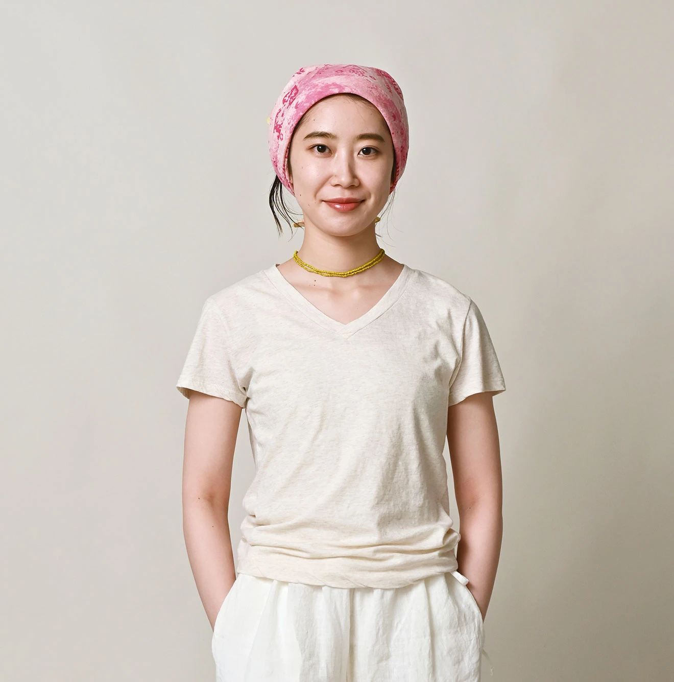 45R(フォーティファイブアール) |薄天竺のVネックチビTシャツ（トップ）