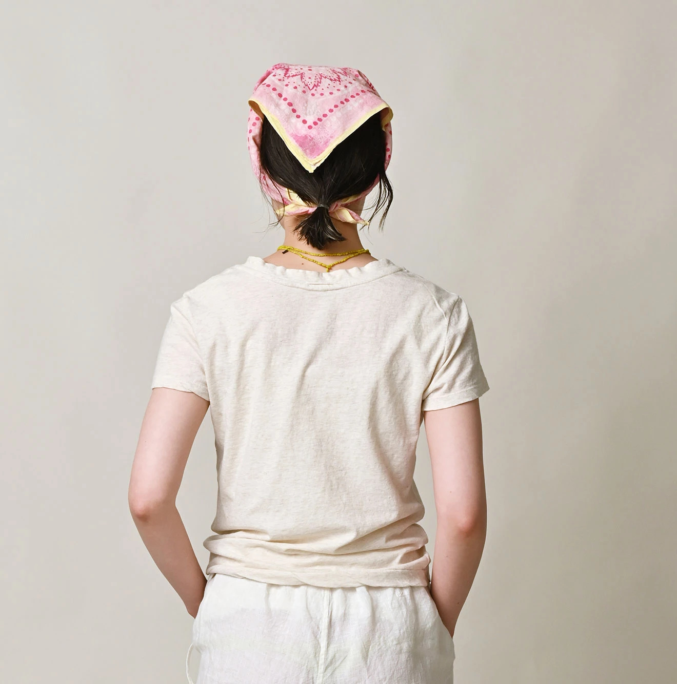 45R(フォーティファイブアール) |薄天竺のVネックチビTシャツ（トップ）