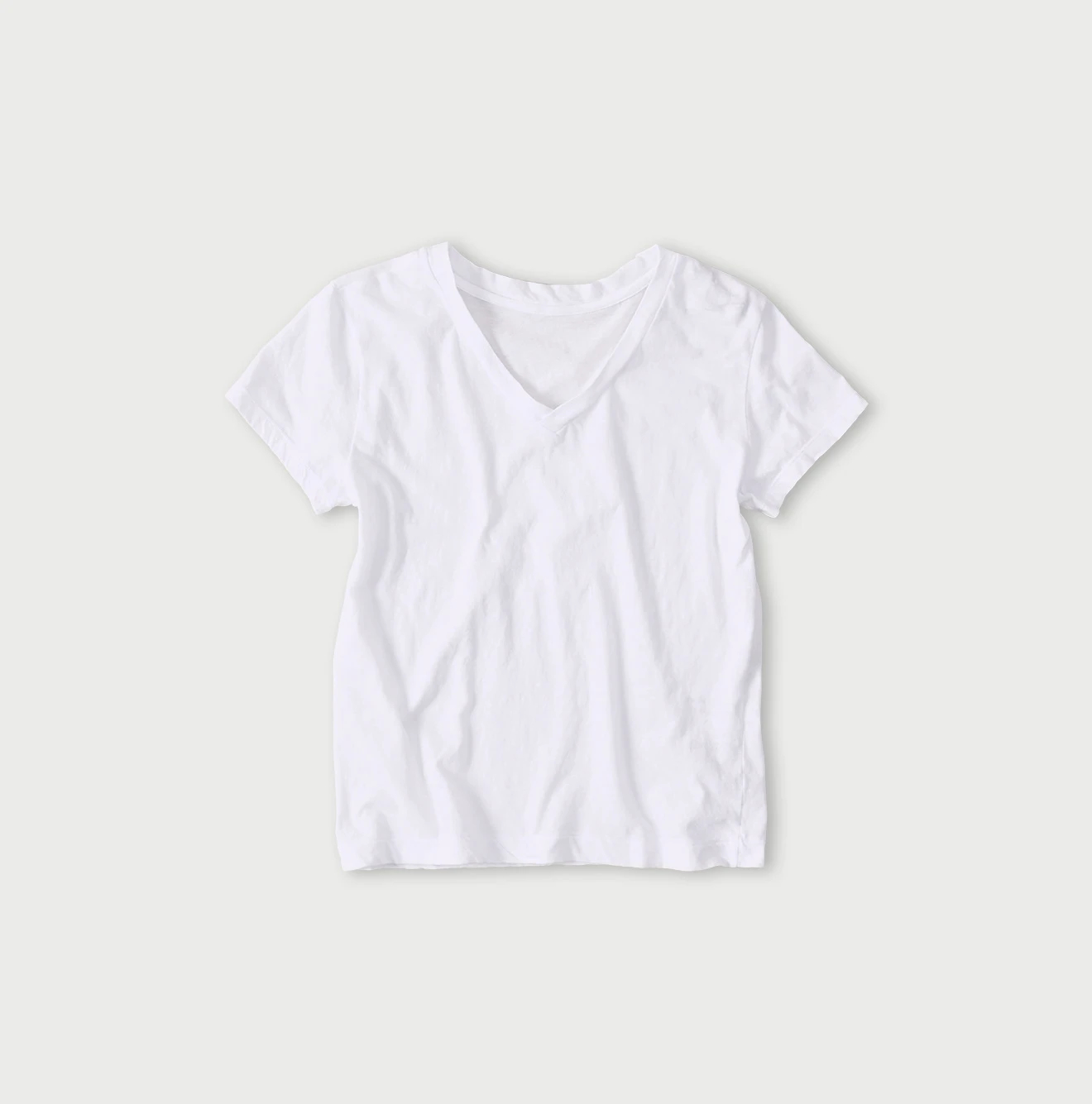 45R(フォーティファイブアール) |薄天竺のVネックチビTシャツ