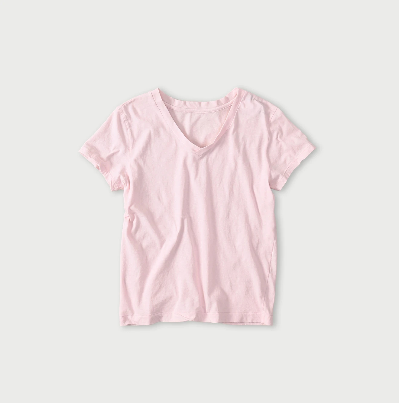 45R(フォーティファイブアール) |薄天竺のVネックチビTシャツ