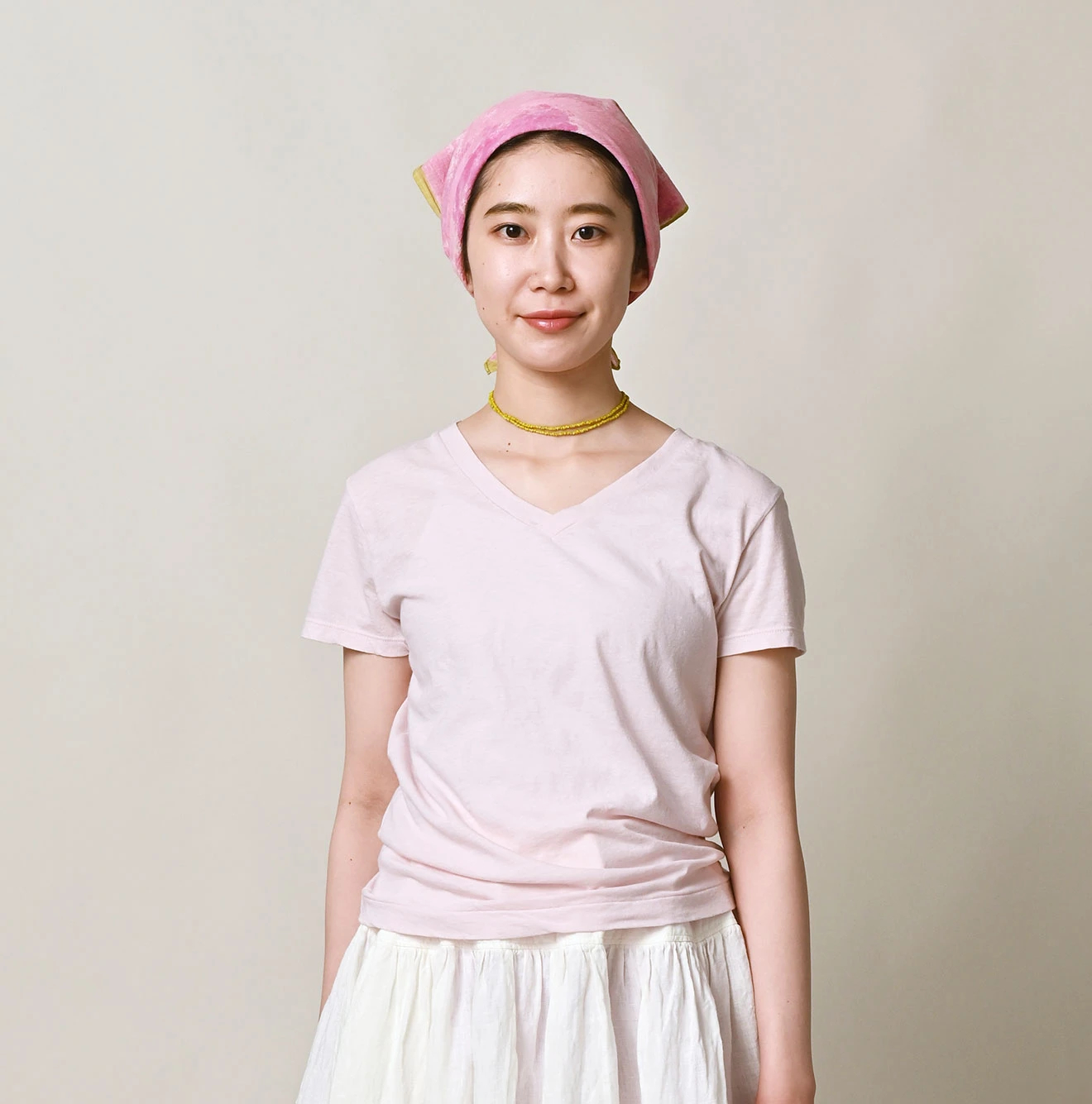 45R(フォーティファイブアール) |薄天竺のVネックチビTシャツ