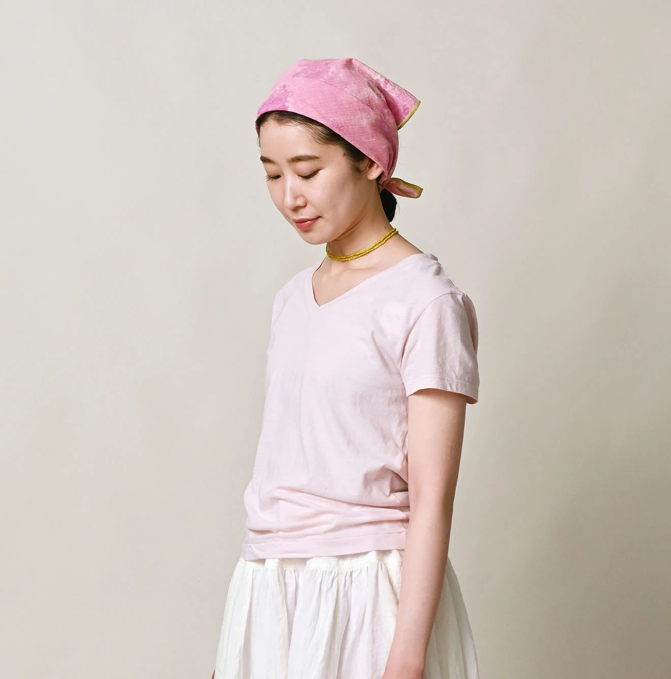 45R(フォーティファイブアール) |薄天竺のVネックチビTシャツ