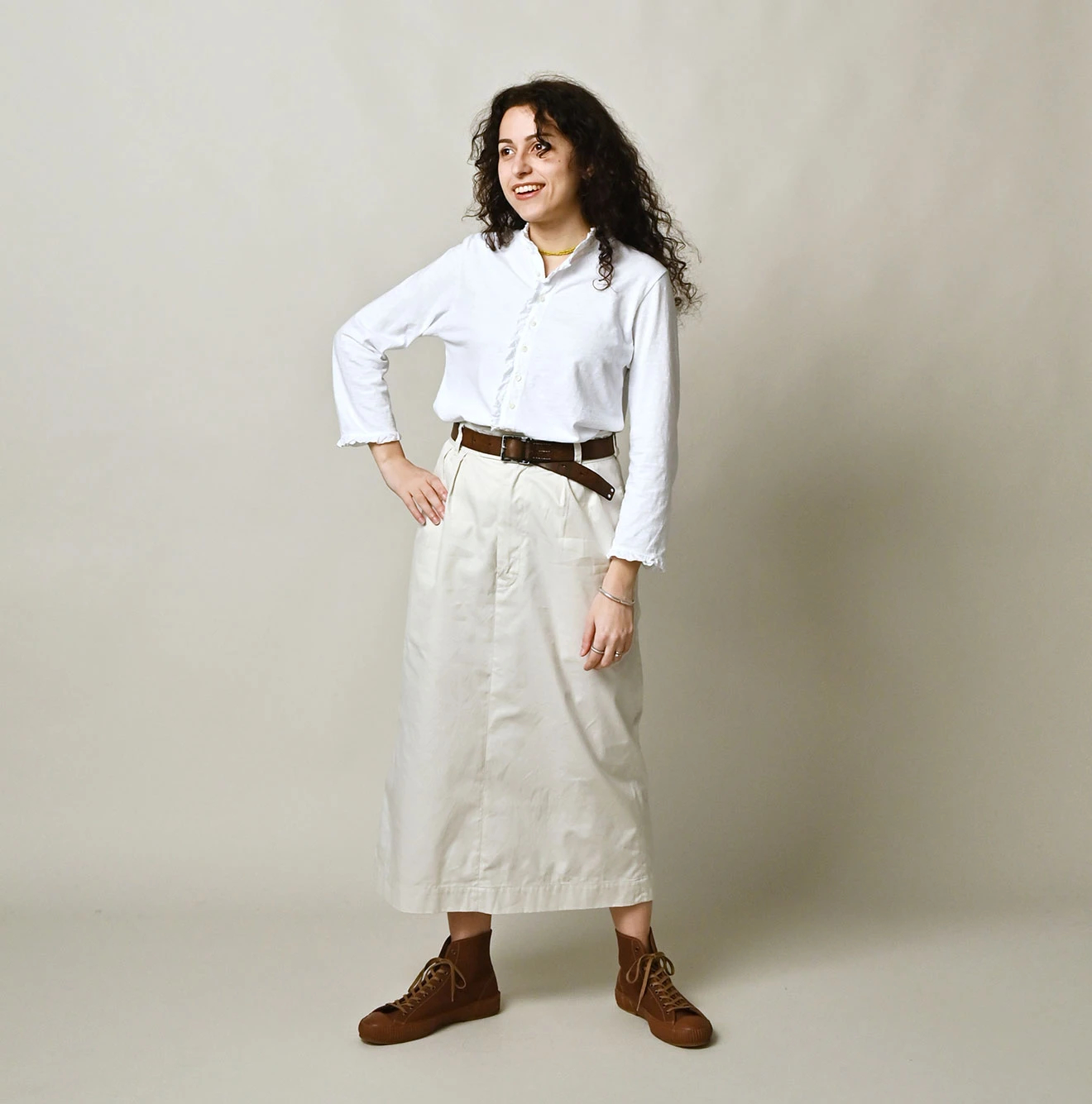 45R(フォーティファイブアール) |薄ギャバのシャルロットスカート