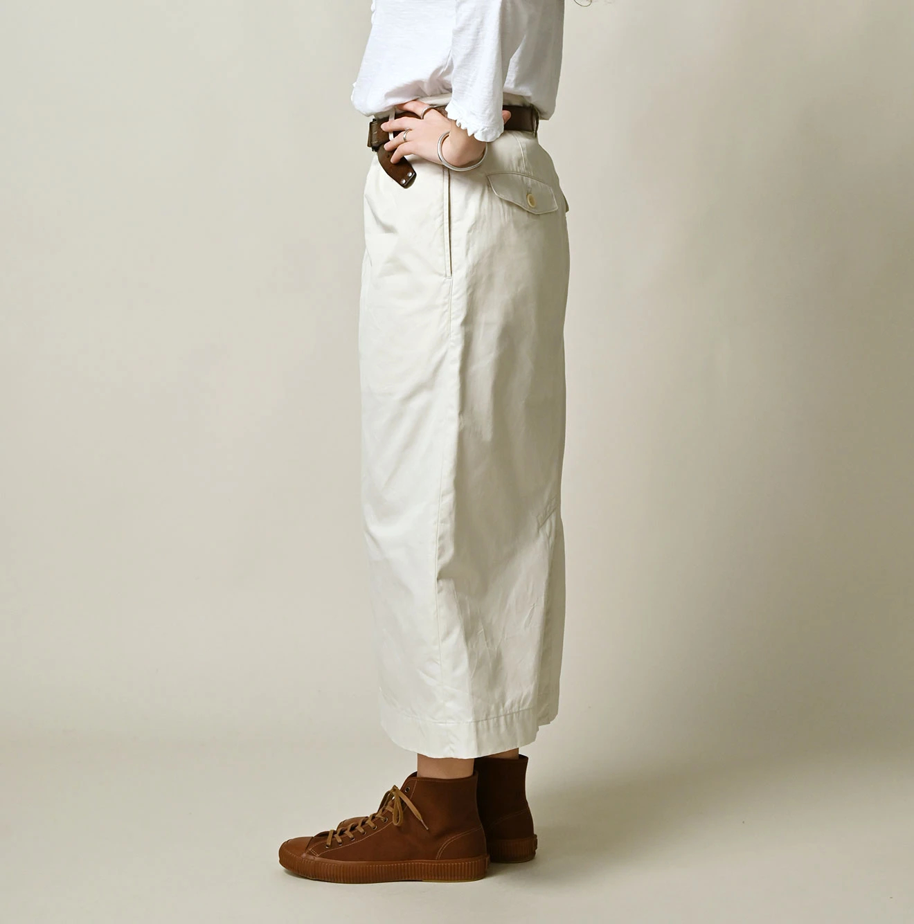 45R(フォーティファイブアール) |薄ギャバのシャルロットスカート