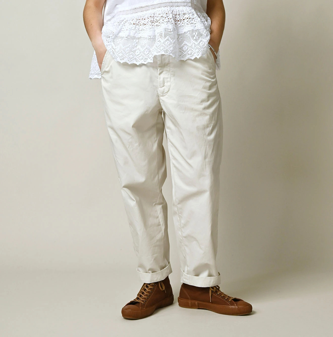 45R(フォーティファイブアール) |薄ギャバの908ニームパンツ