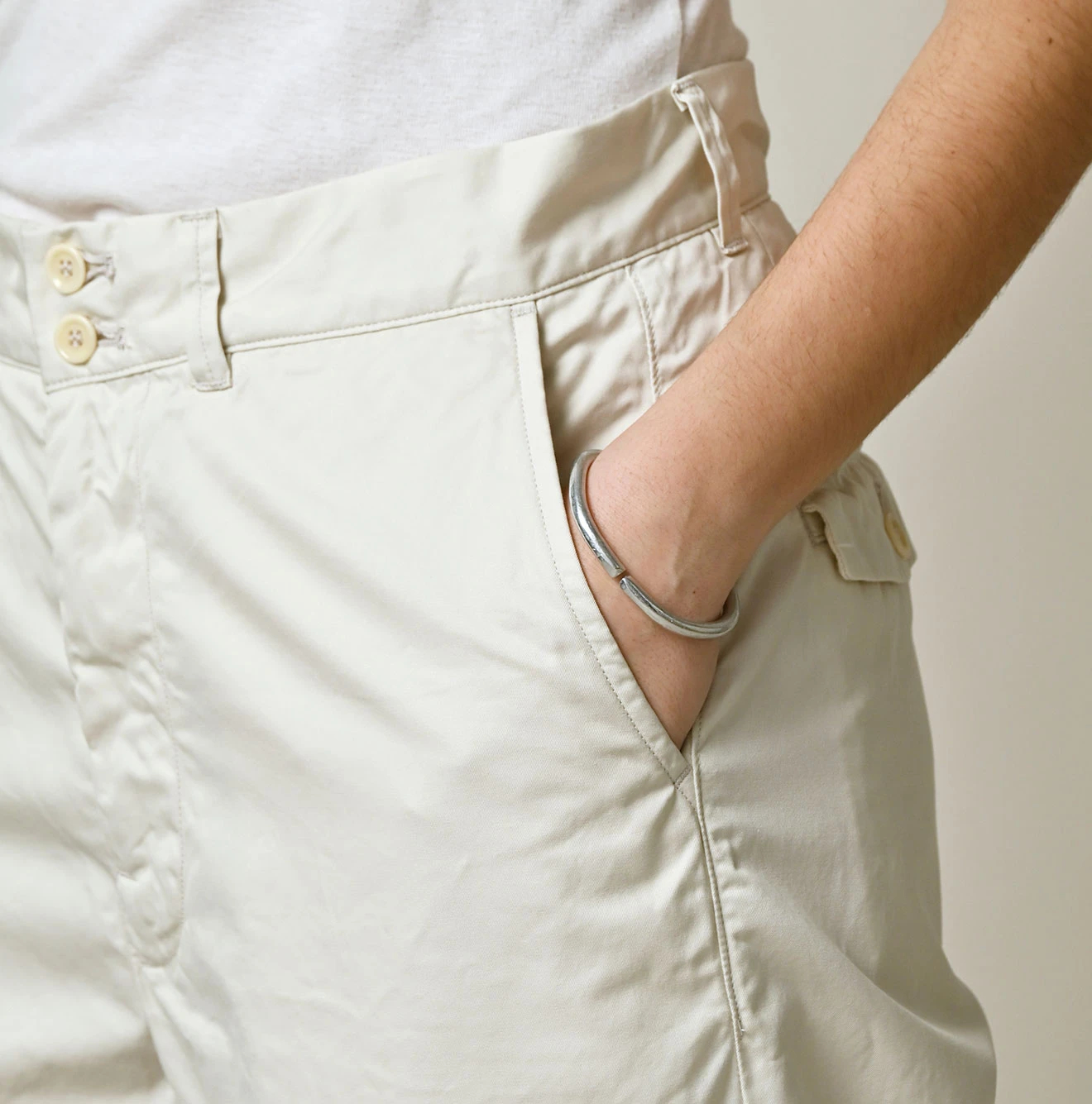 45R(フォーティファイブアール) |薄ギャバの908ニームパンツ