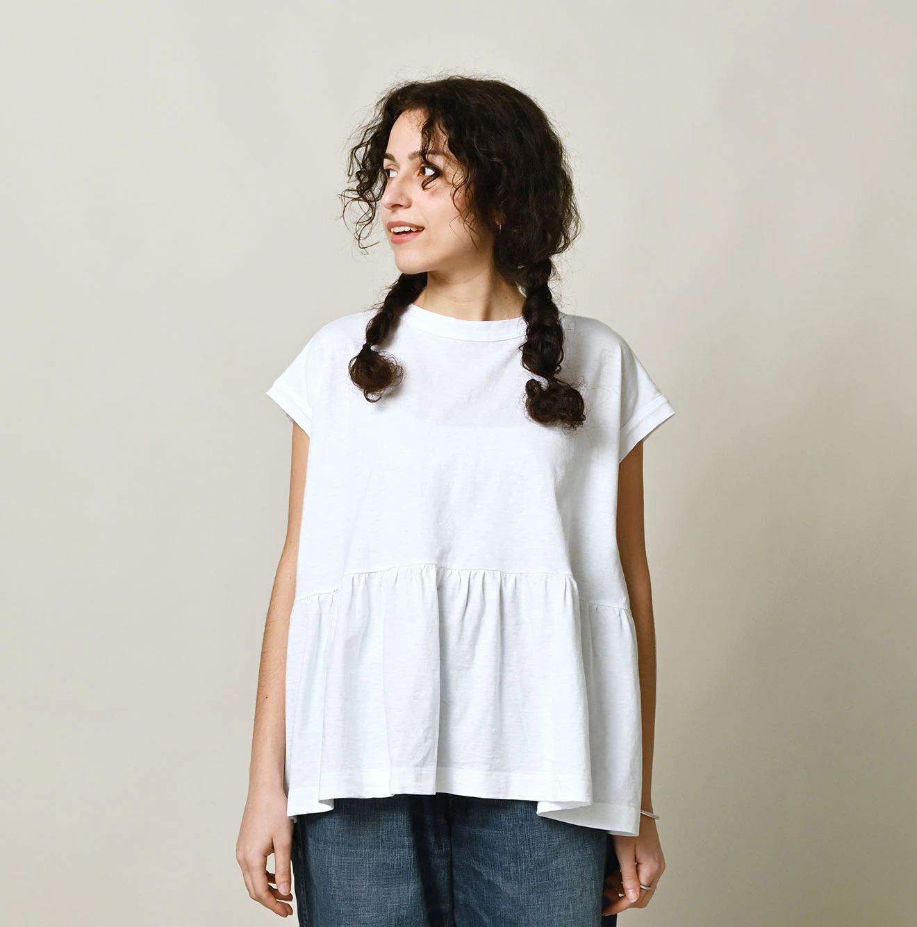 45R(フォーティファイブアール) |天竺のギャザーMシャツ