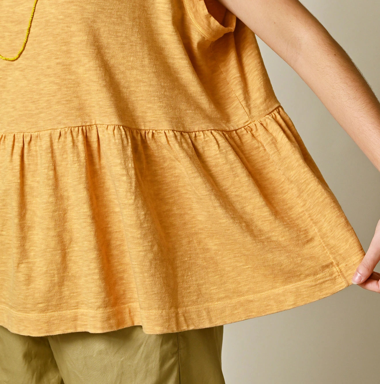 45R(フォーティファイブアール) |天竺のギャザーMシャツ（45草染）