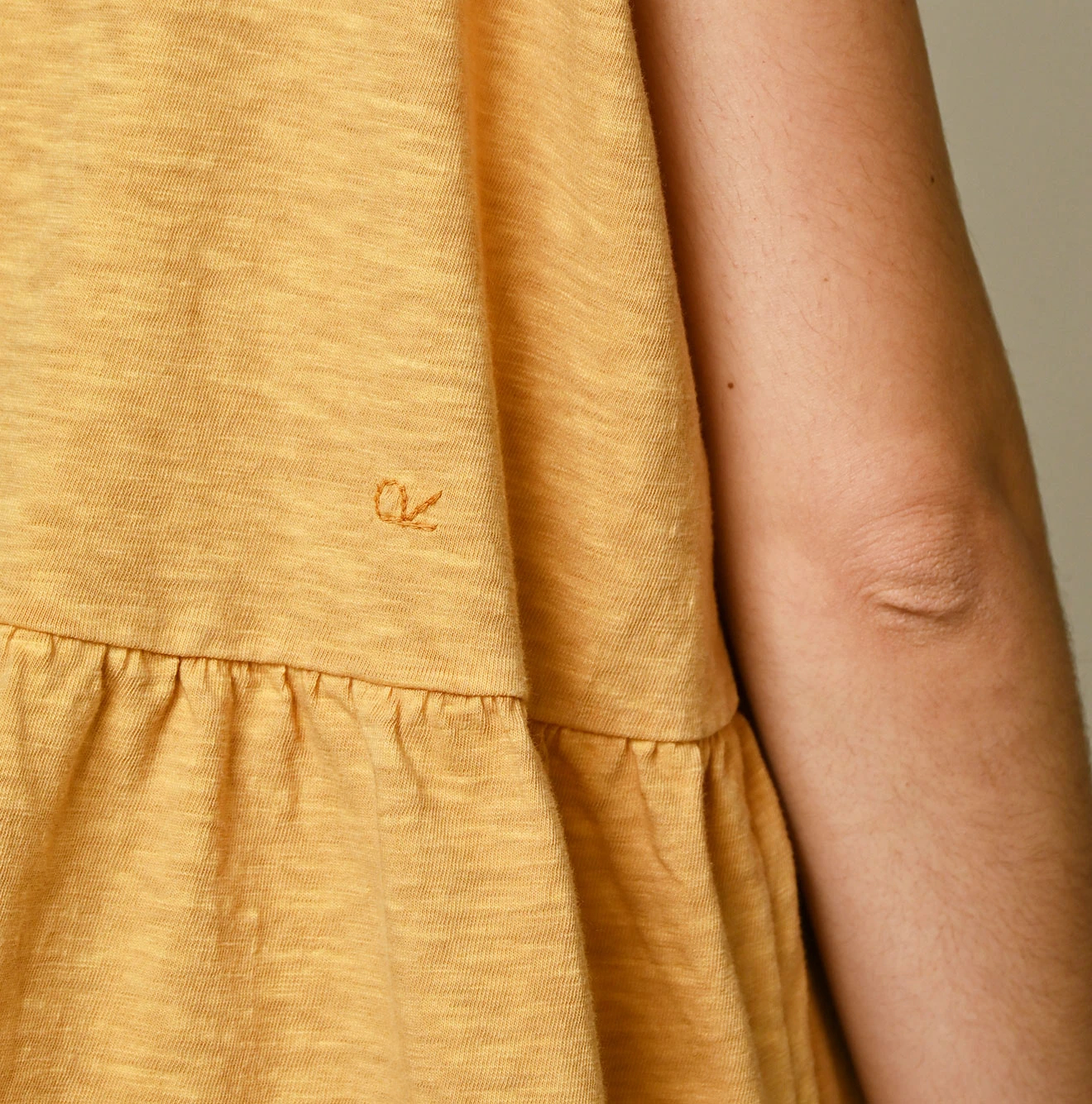 45R(フォーティファイブアール) |天竺のギャザーMシャツ（45草染）