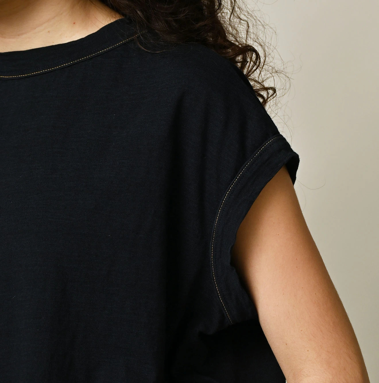 45R(フォーティファイブアール) |天竺のギャザーMシャツ（インディゴ）