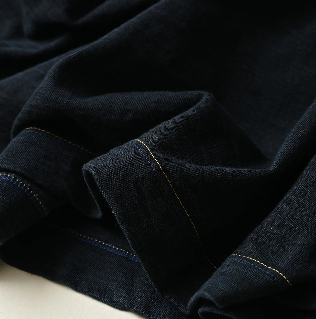 45R(フォーティファイブアール) |天竺のギャザーMシャツ（インディゴ）