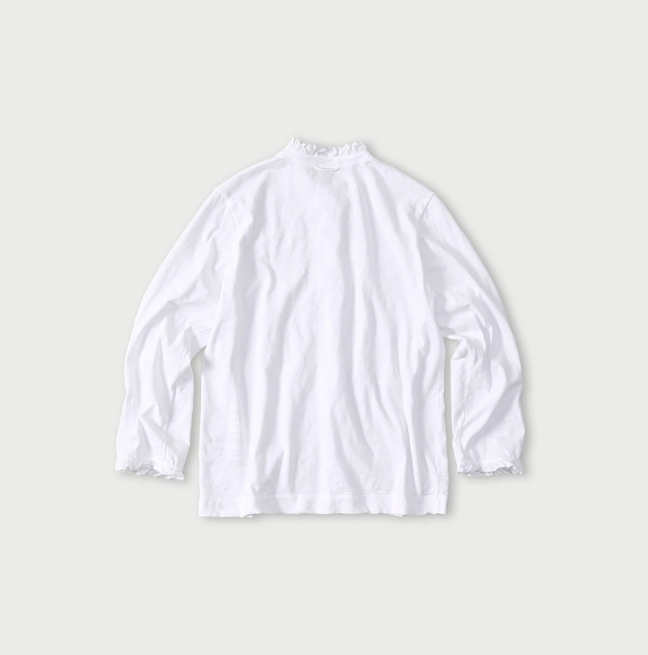 45R(フォーティファイブアール) |天竺のフリル四角カーディガン