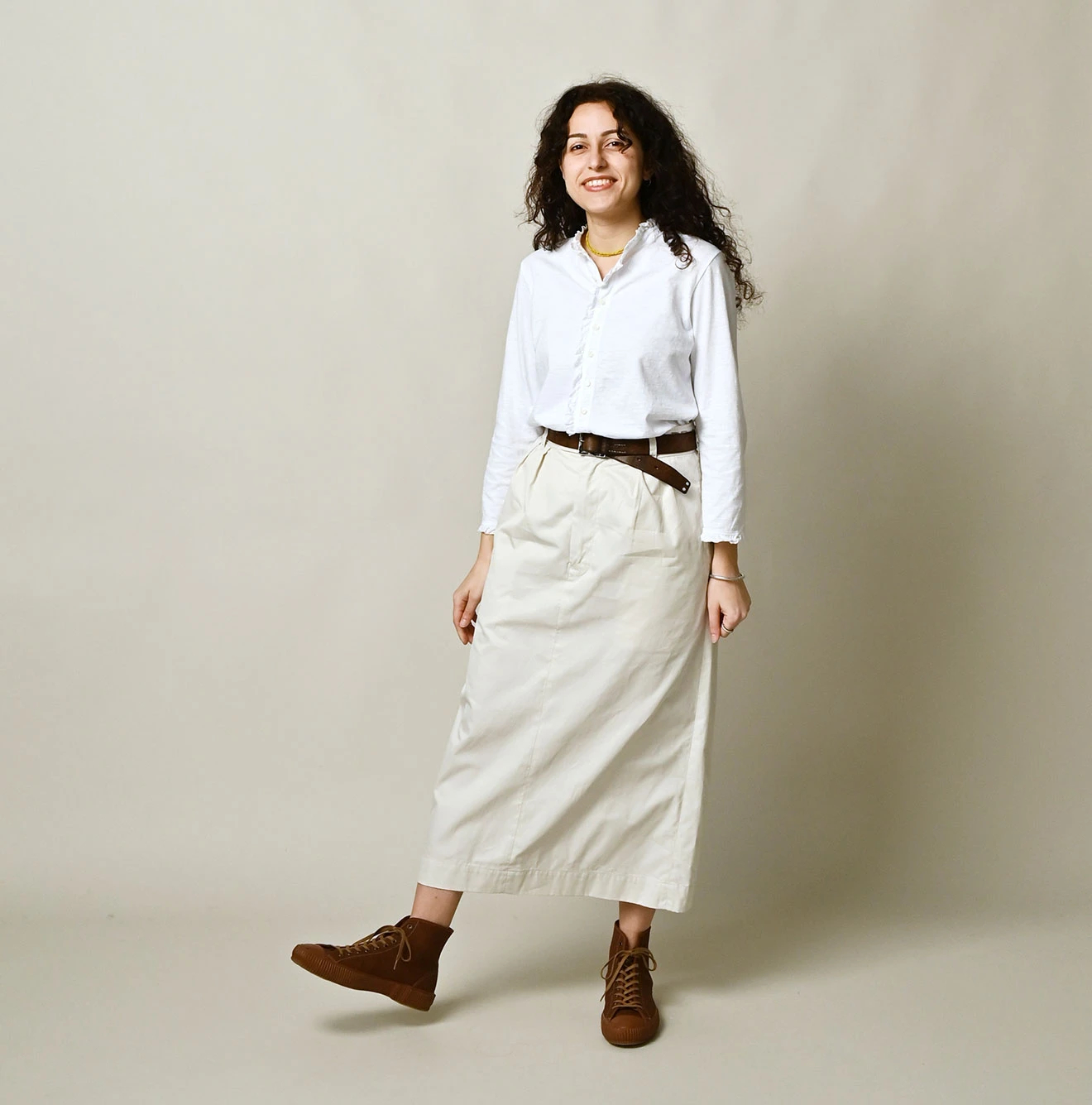 45R(フォーティファイブアール) |天竺のフリル四角カーディガン