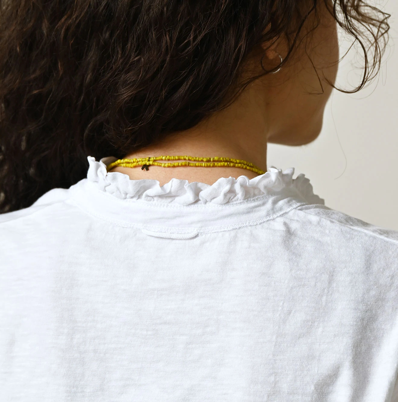 45R(フォーティファイブアール) |天竺のフリル四角カーディガン