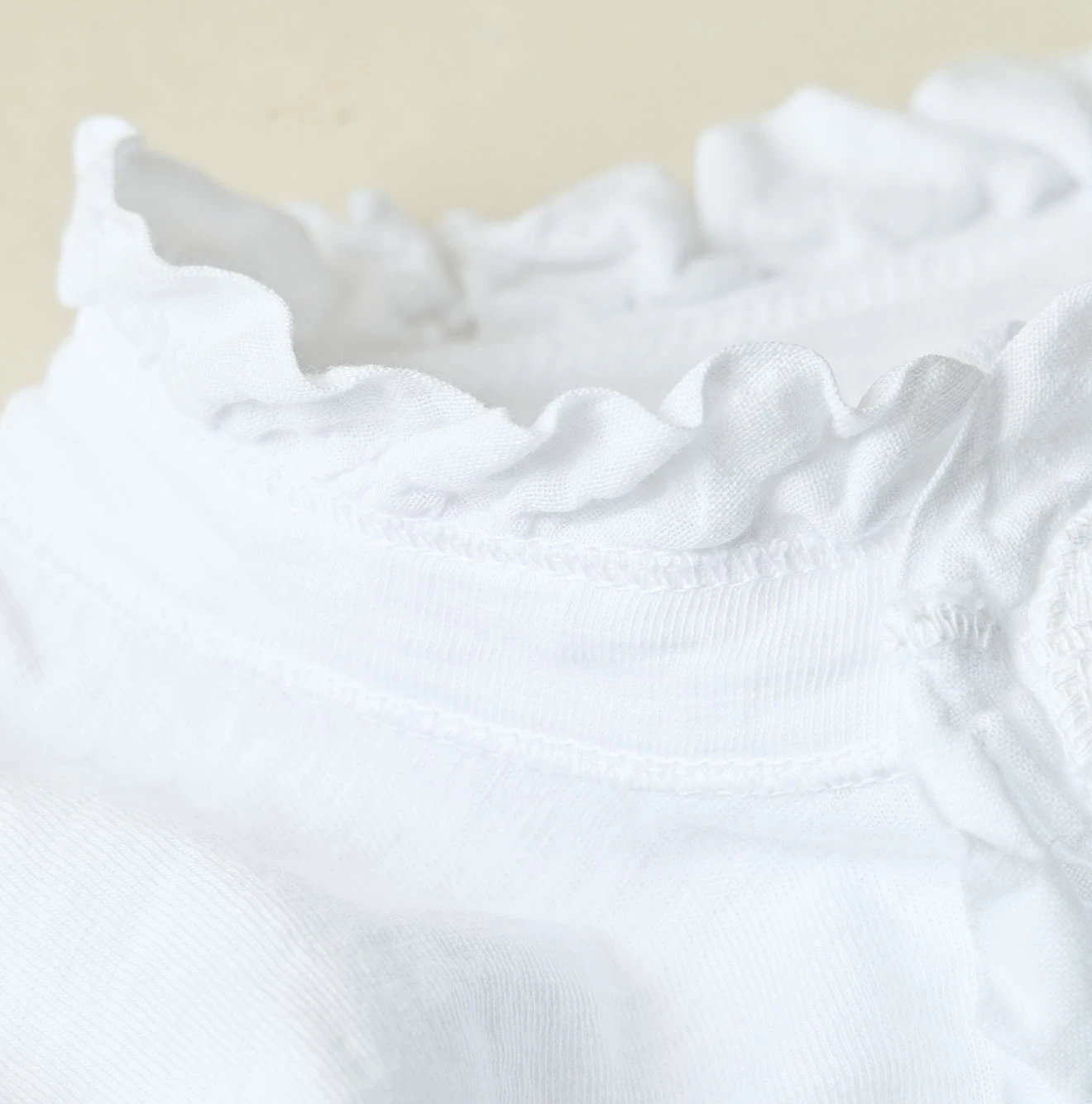 45R(フォーティファイブアール) |天竺のフリル四角カーディガン