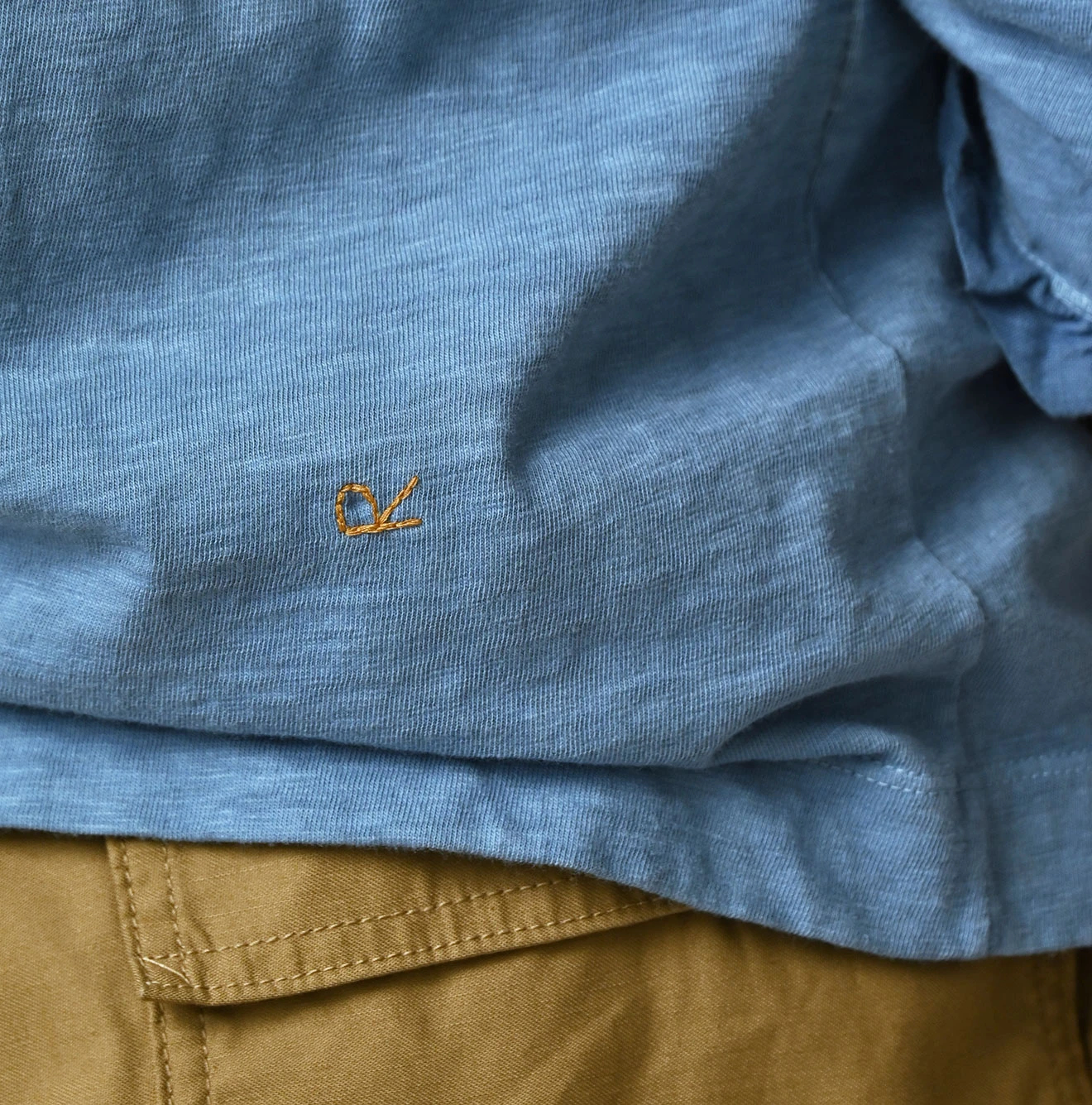 45R(フォーティファイブアール) |天竺のフリル四角カーディガン（45草染）