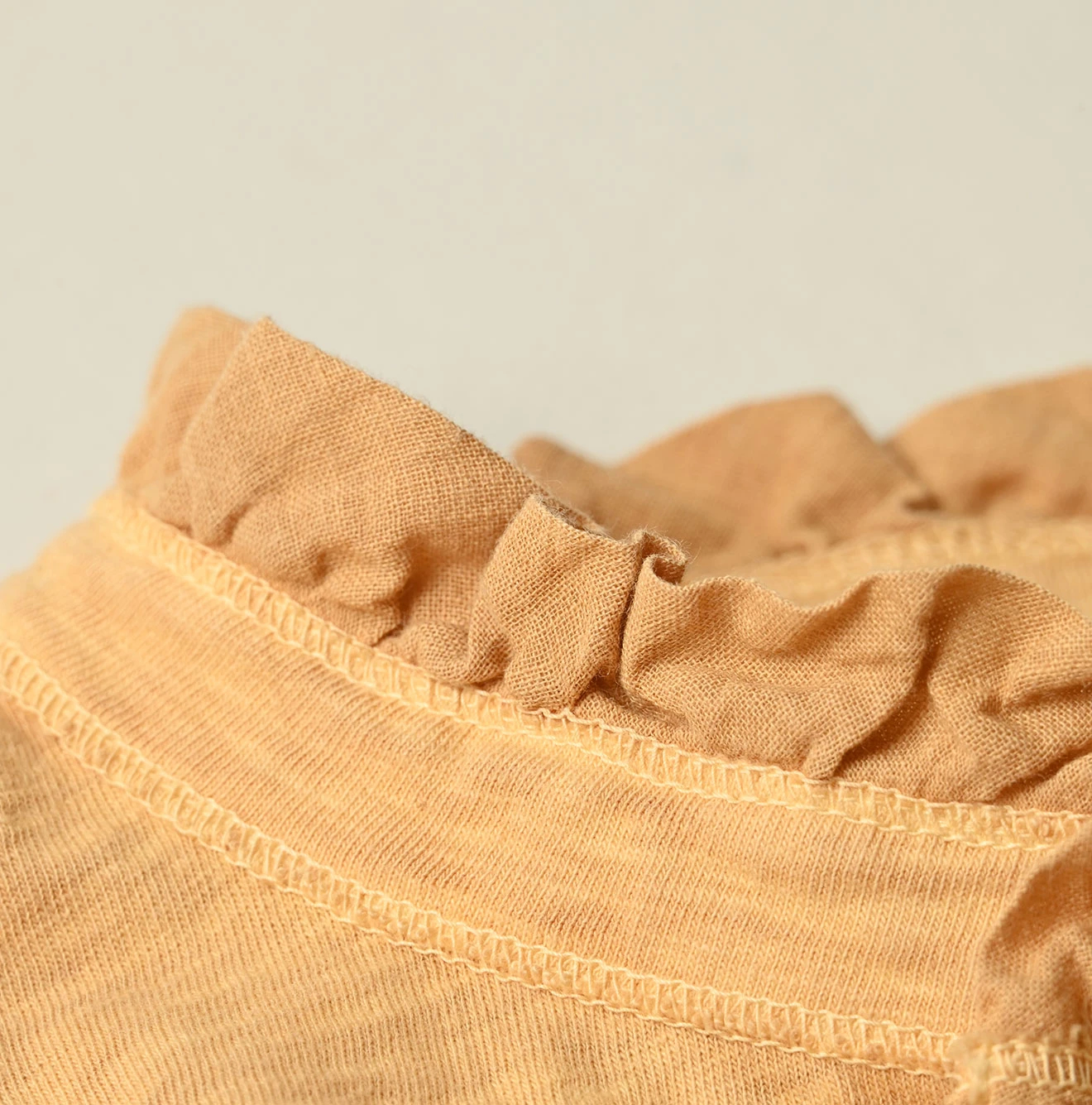 45R(フォーティファイブアール) |天竺のフリル四角カーディガン（45草染）