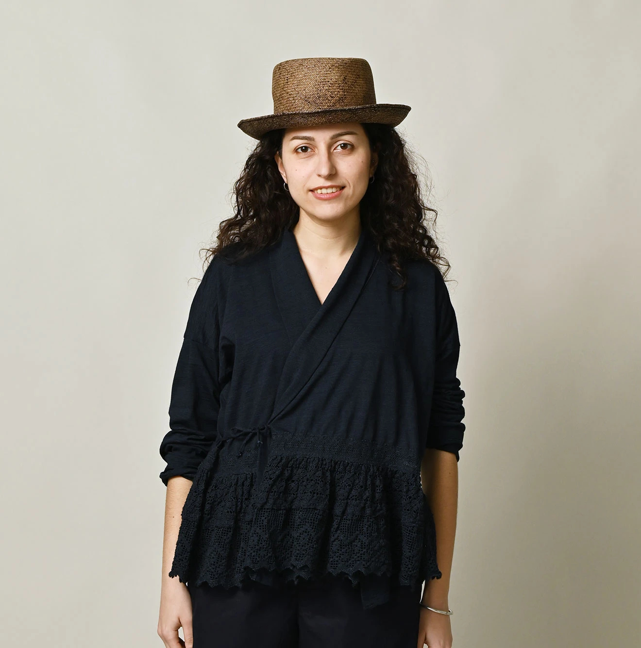 45R(フォーティファイブアール) |天竺×レースのカシュクール（インディゴ）