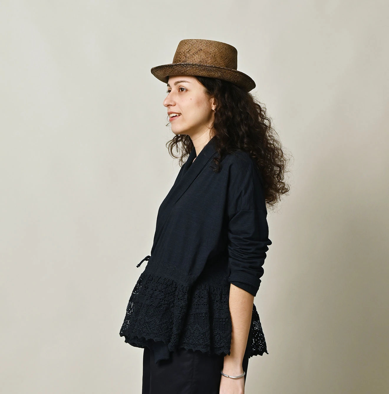 45R(フォーティファイブアール) |天竺×レースのカシュクール（インディゴ）