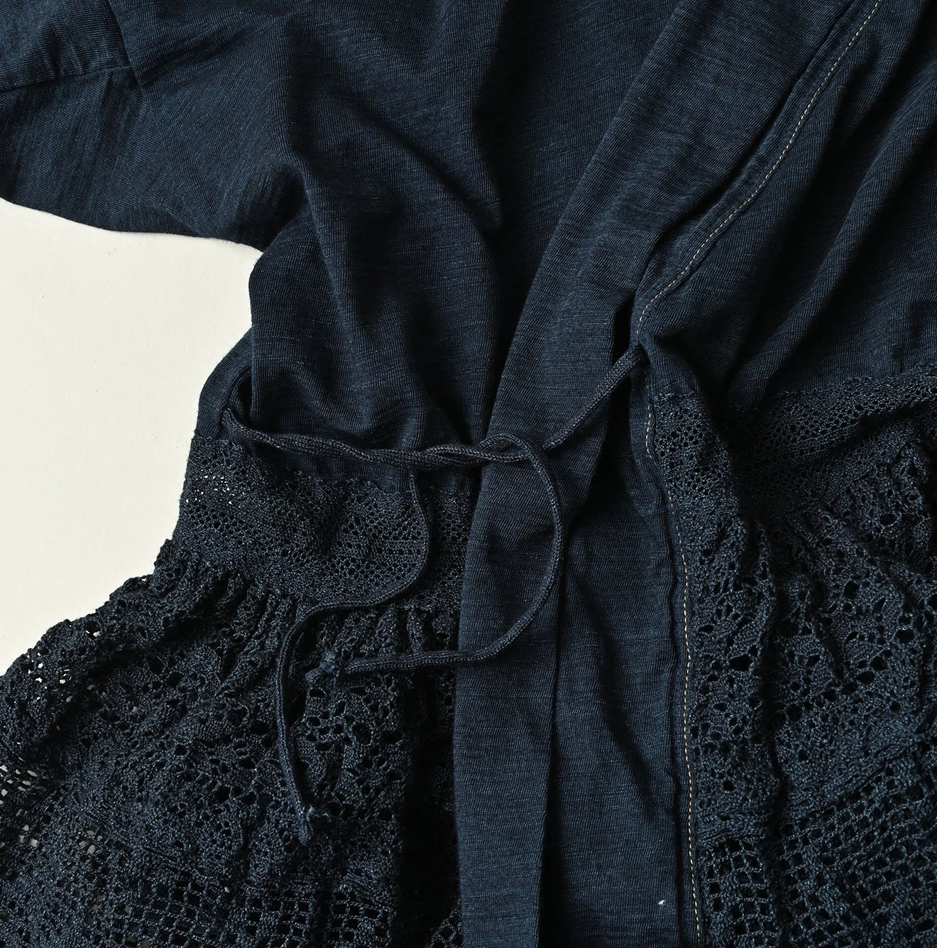 45R(フォーティファイブアール) |天竺×レースのカシュクール（インディゴ）