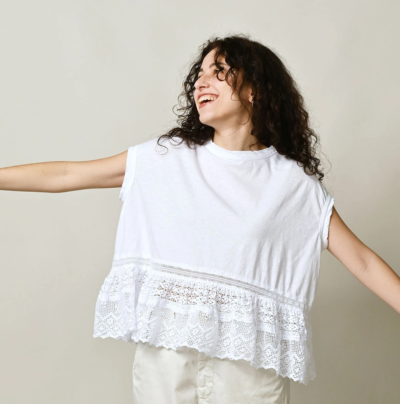 45R(フォーティファイブアール) |天竺×レースのMキャミ