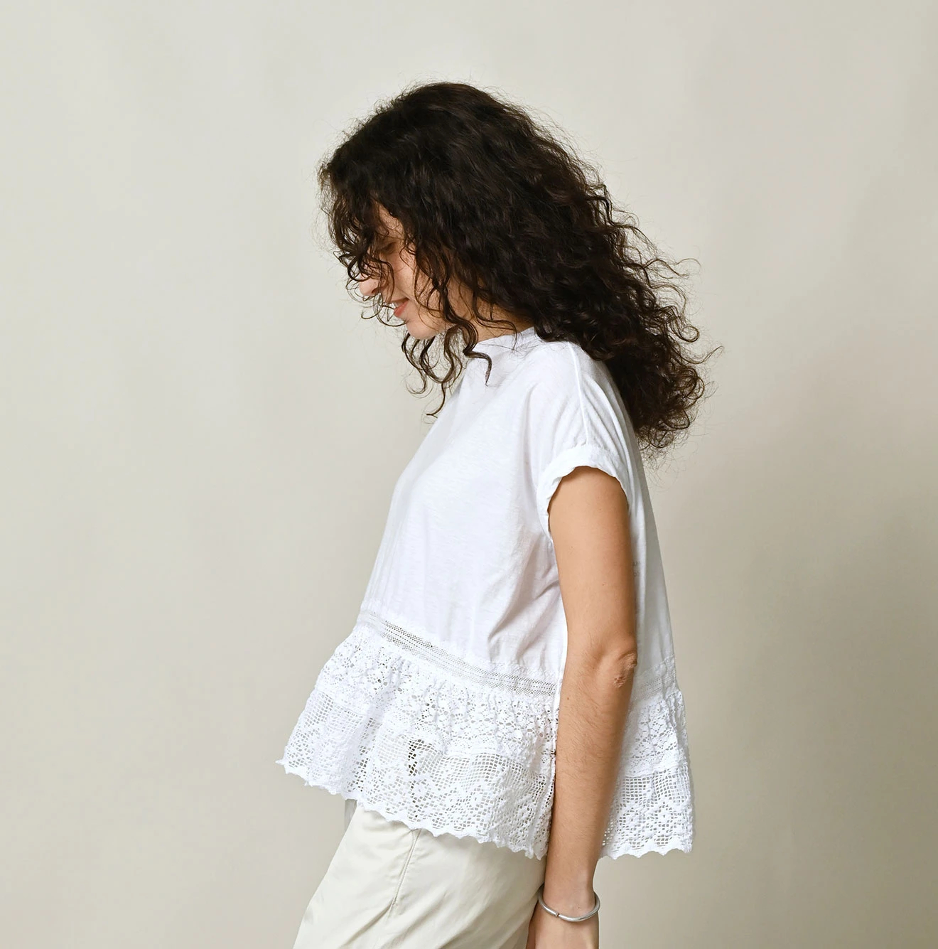 45R(フォーティファイブアール) |天竺×レースのMキャミ