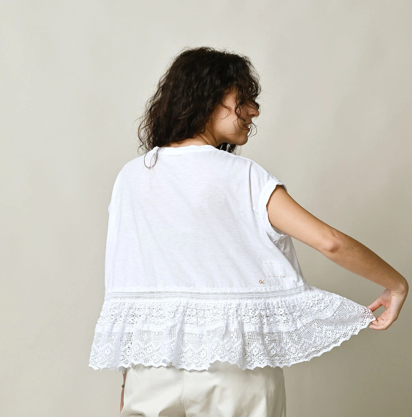 45R(フォーティファイブアール) |天竺×レースのMキャミ