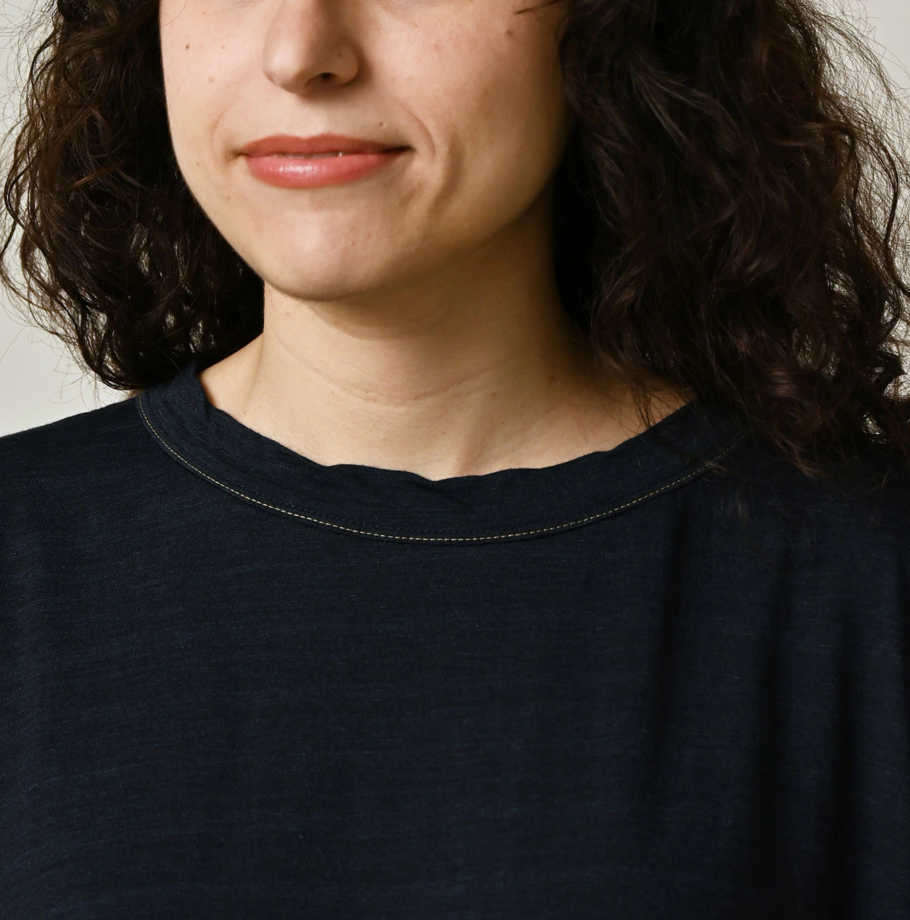 45R(フォーティファイブアール) |天竺×レースのMキャミ（インディゴ）