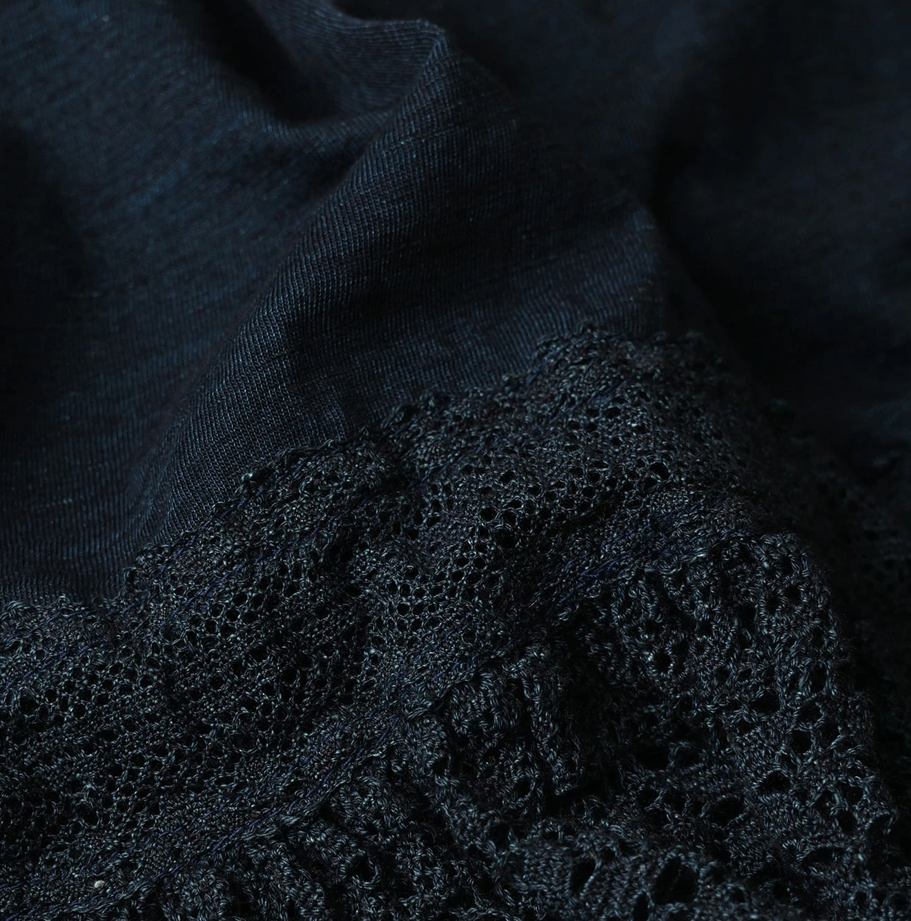 45R(フォーティファイブアール) |天竺×レースのMキャミ（インディゴ）