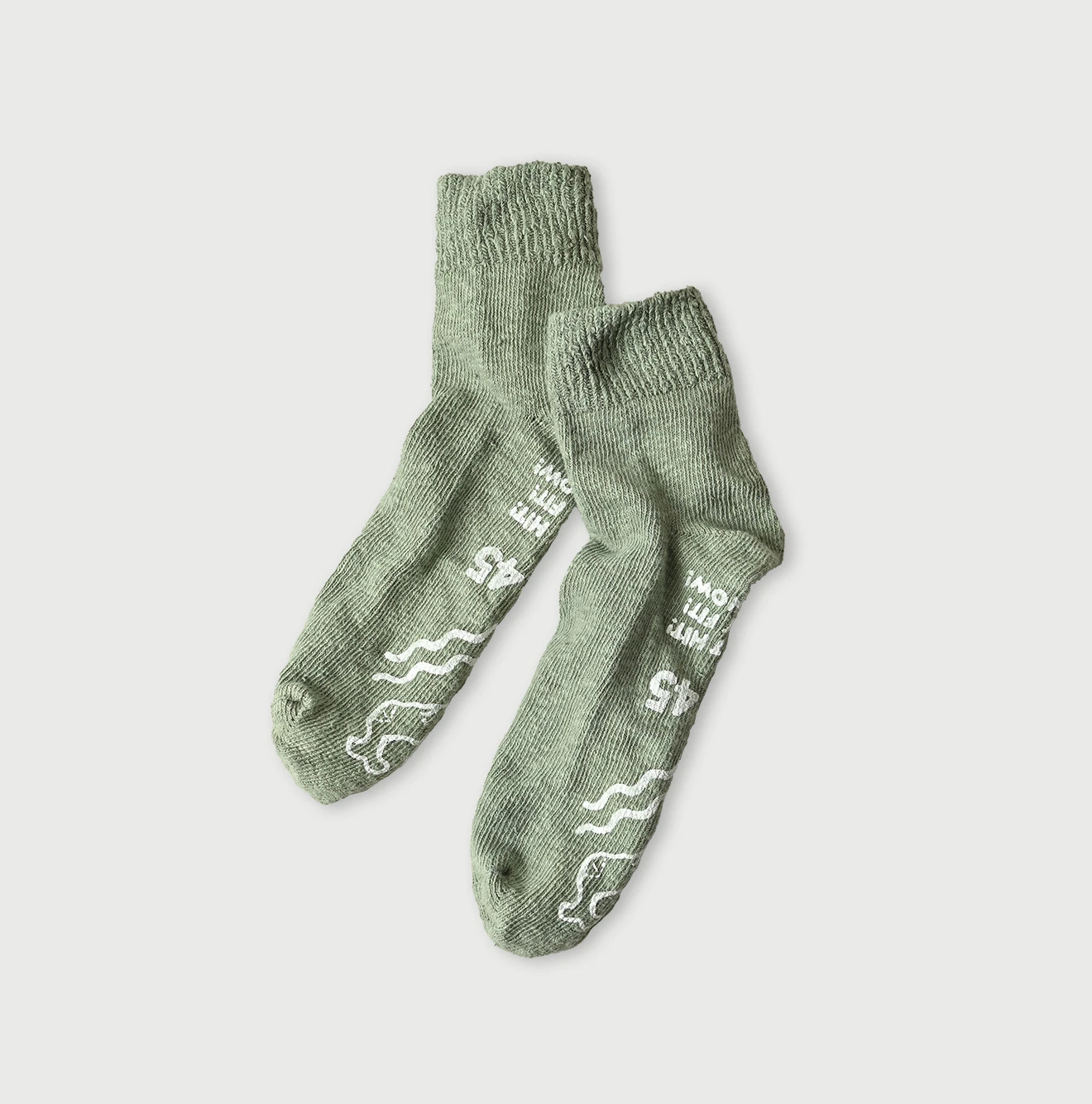 45R(フォーティファイブアール) |度詰め天竺の靴下（45草染）