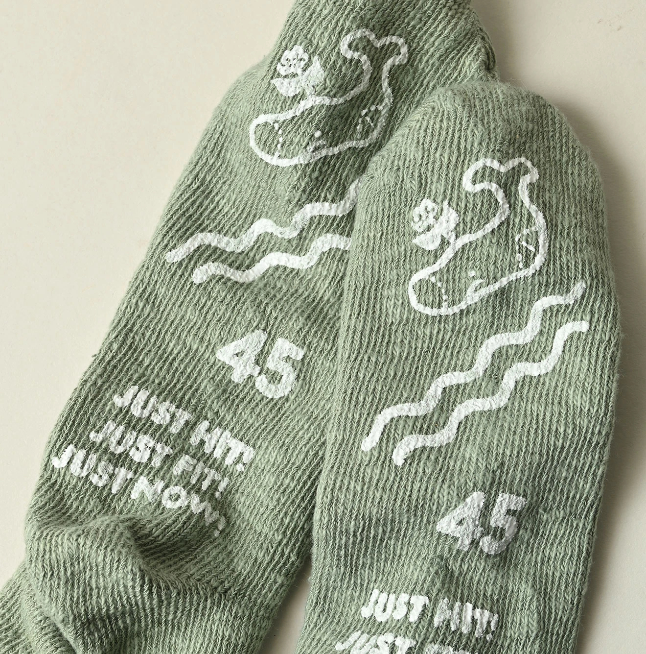 45R(フォーティファイブアール) |度詰め天竺の靴下（45草染）