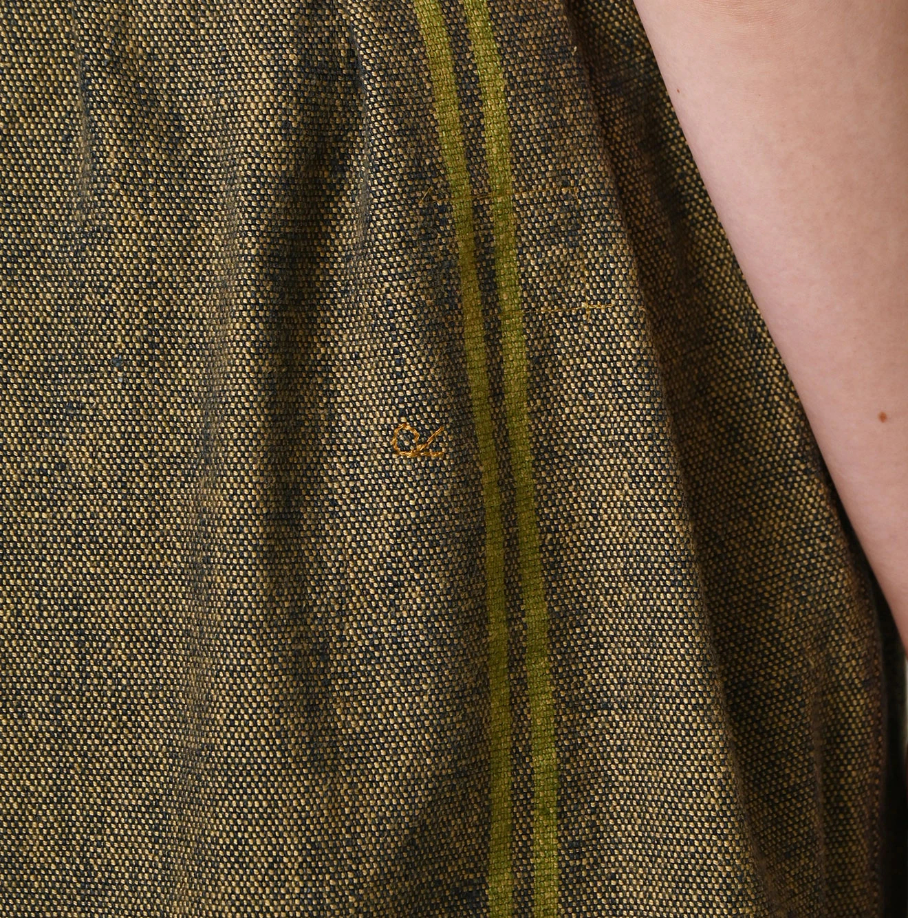 45R(フォーティファイブアール) |インドリネンサックのフリンジドレス（藍）