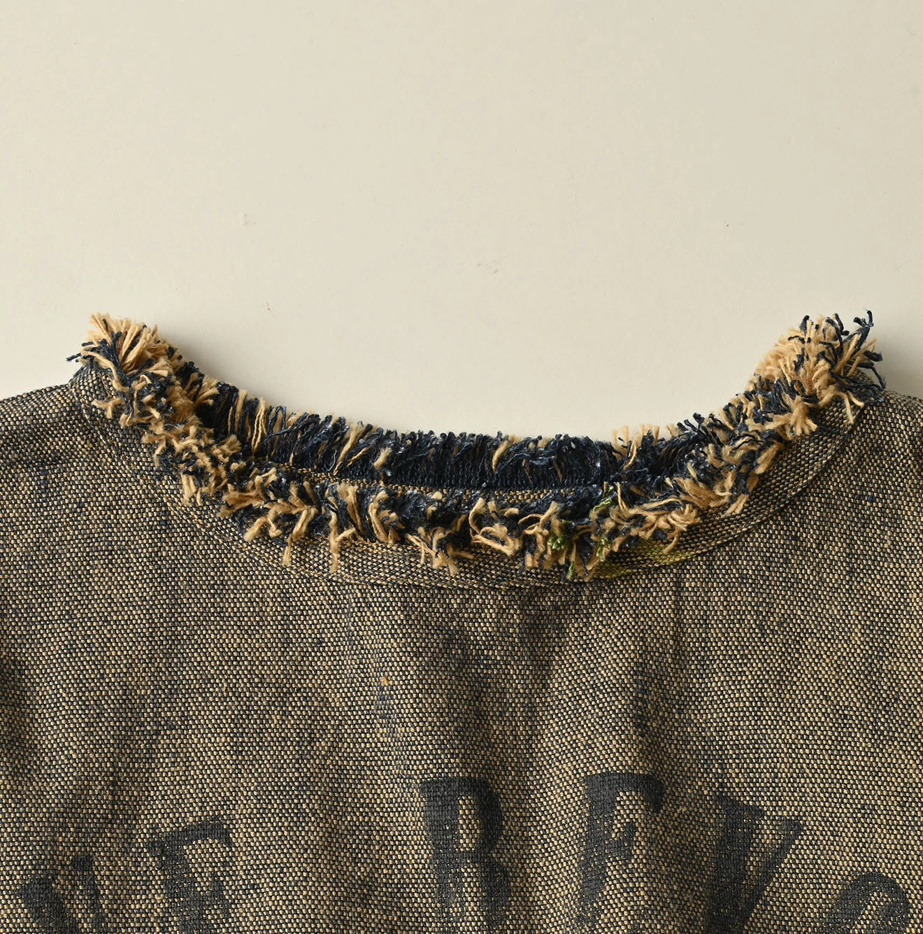 45R(フォーティファイブアール) |インドリネンサックのフリンジドレス（藍）