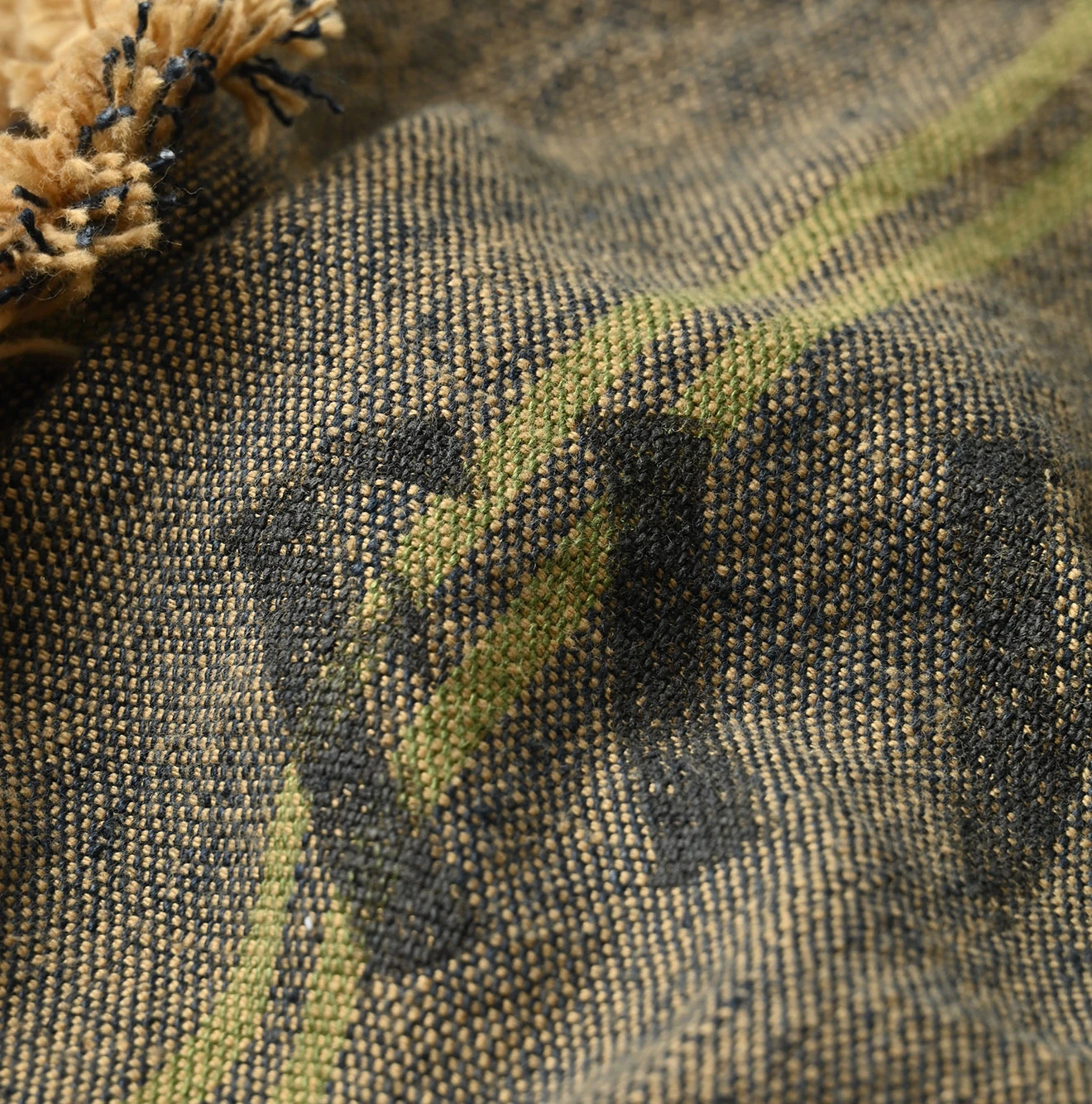 45R(フォーティファイブアール) |インドリネンサックのフリンジドレス（藍）