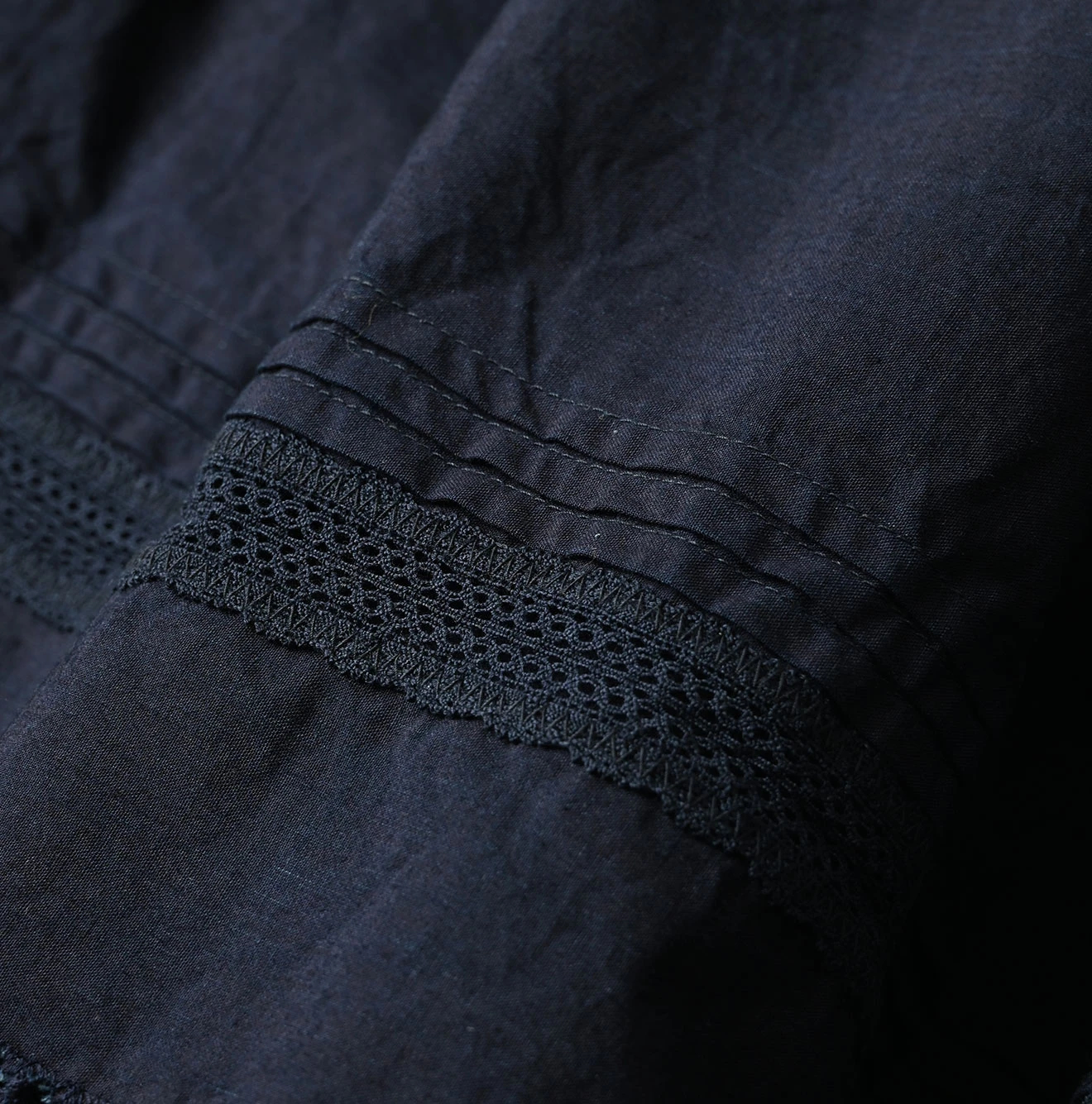 45R(フォーティファイブアール) |バチストカットワークのスカート（インディゴ）