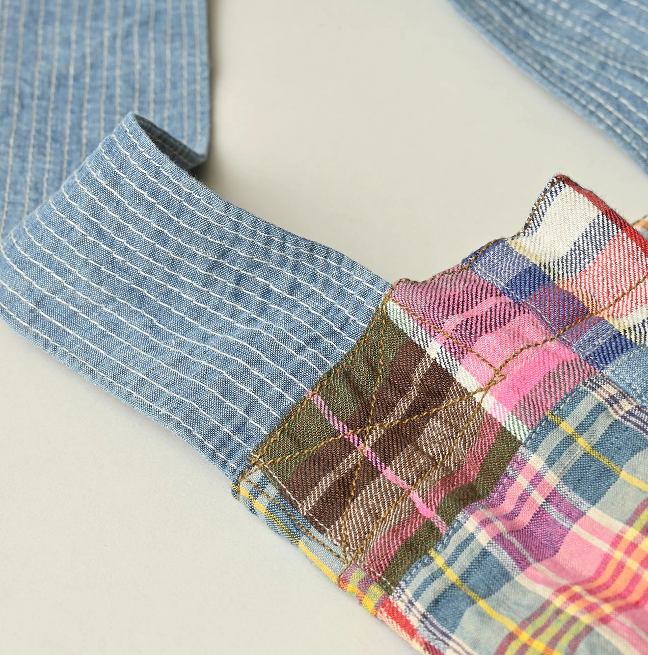 45R(フォーティファイブアール) |インドリネンのパッチワークトートバッグ