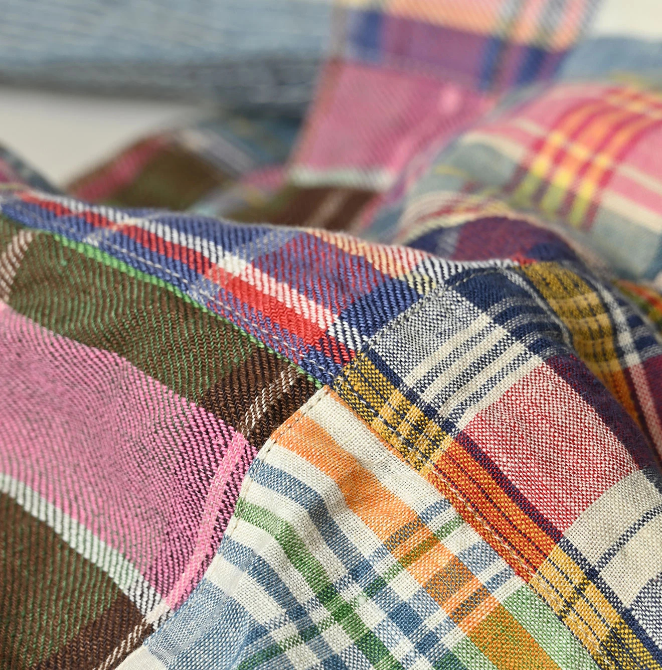 45R(フォーティファイブアール) |インドリネンのパッチワークトートバッグ