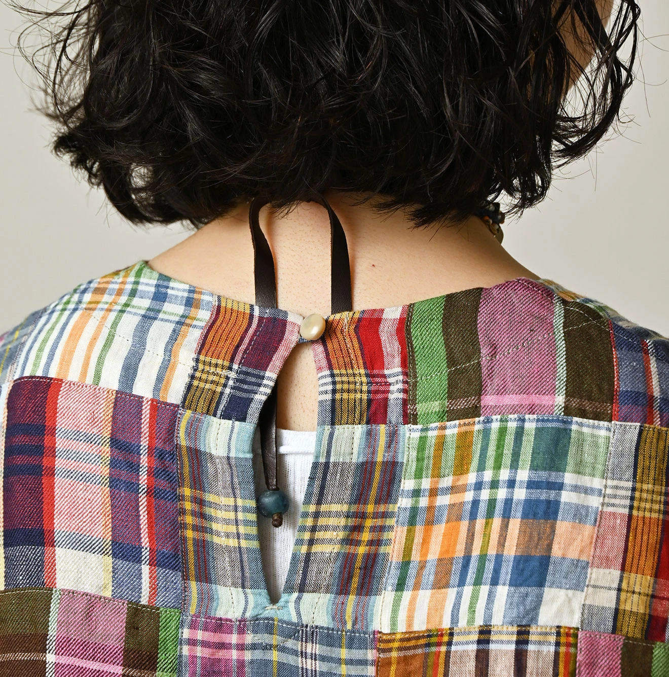 45R(フォーティファイブアール) |インドリネンのパッチワークぽよんドレス