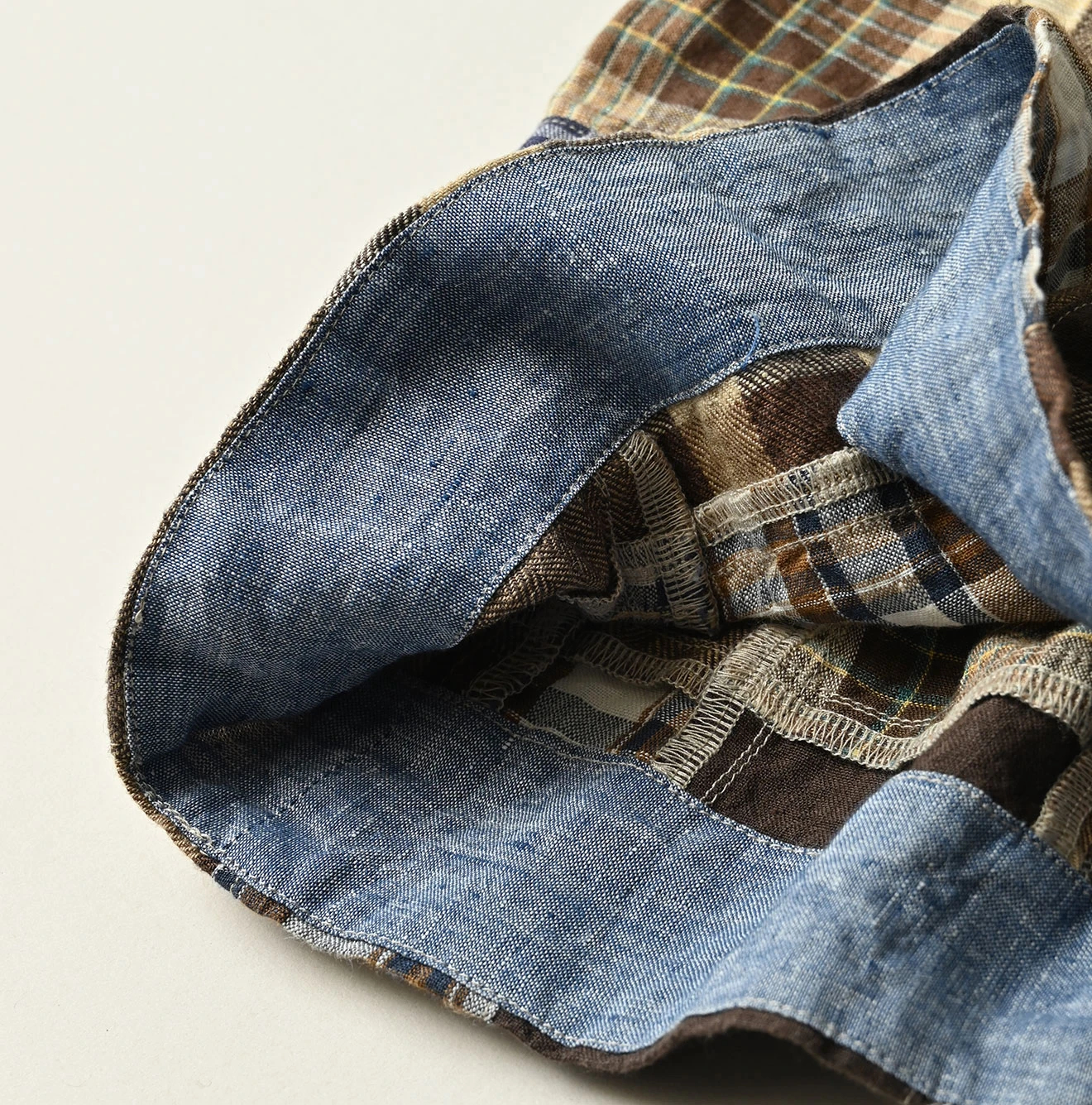 45R(フォーティファイブアール) |インドリネンのパッチワークぽよんドレス