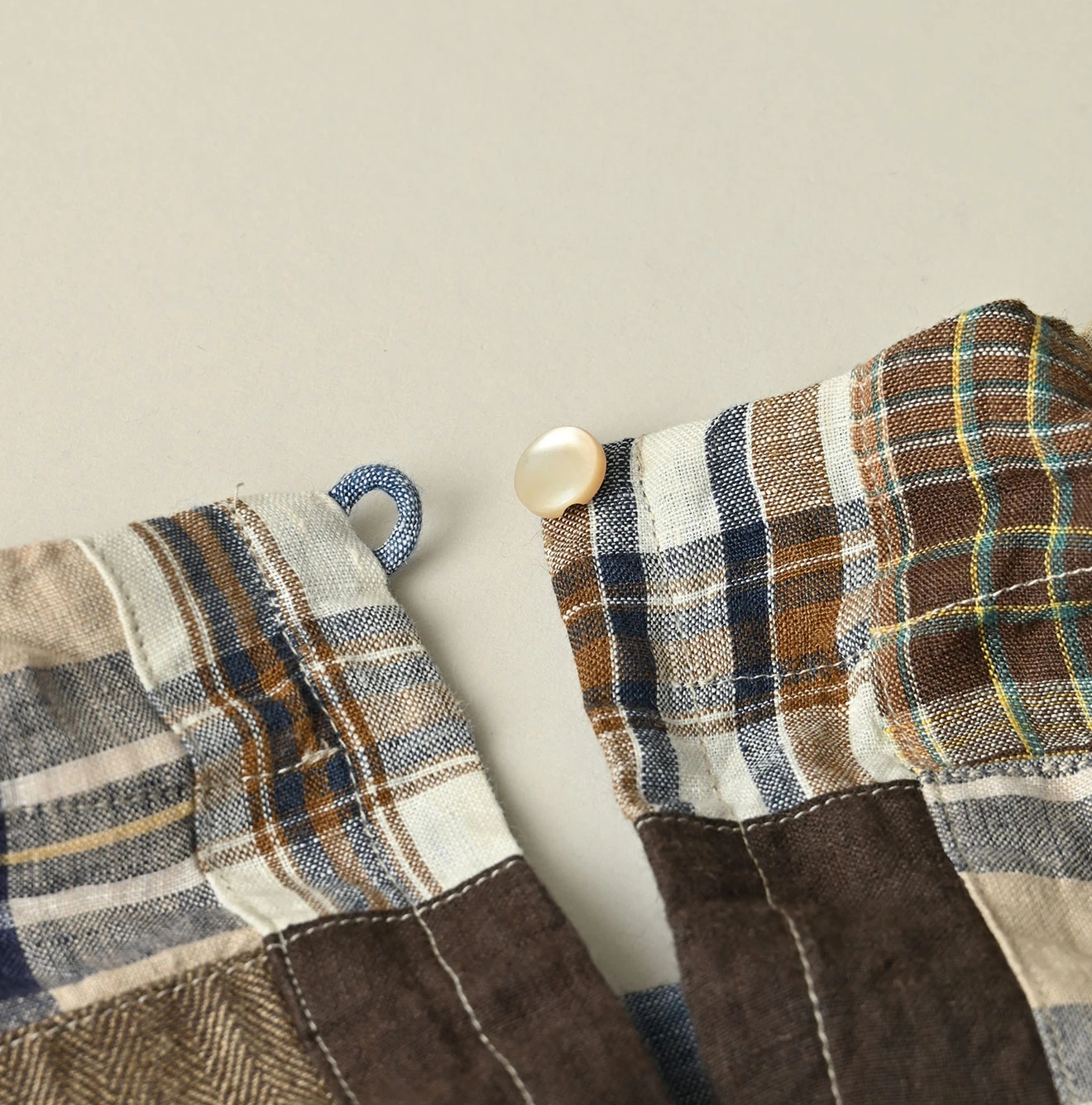 45R(フォーティファイブアール) |インドリネンのパッチワークぽよんドレス