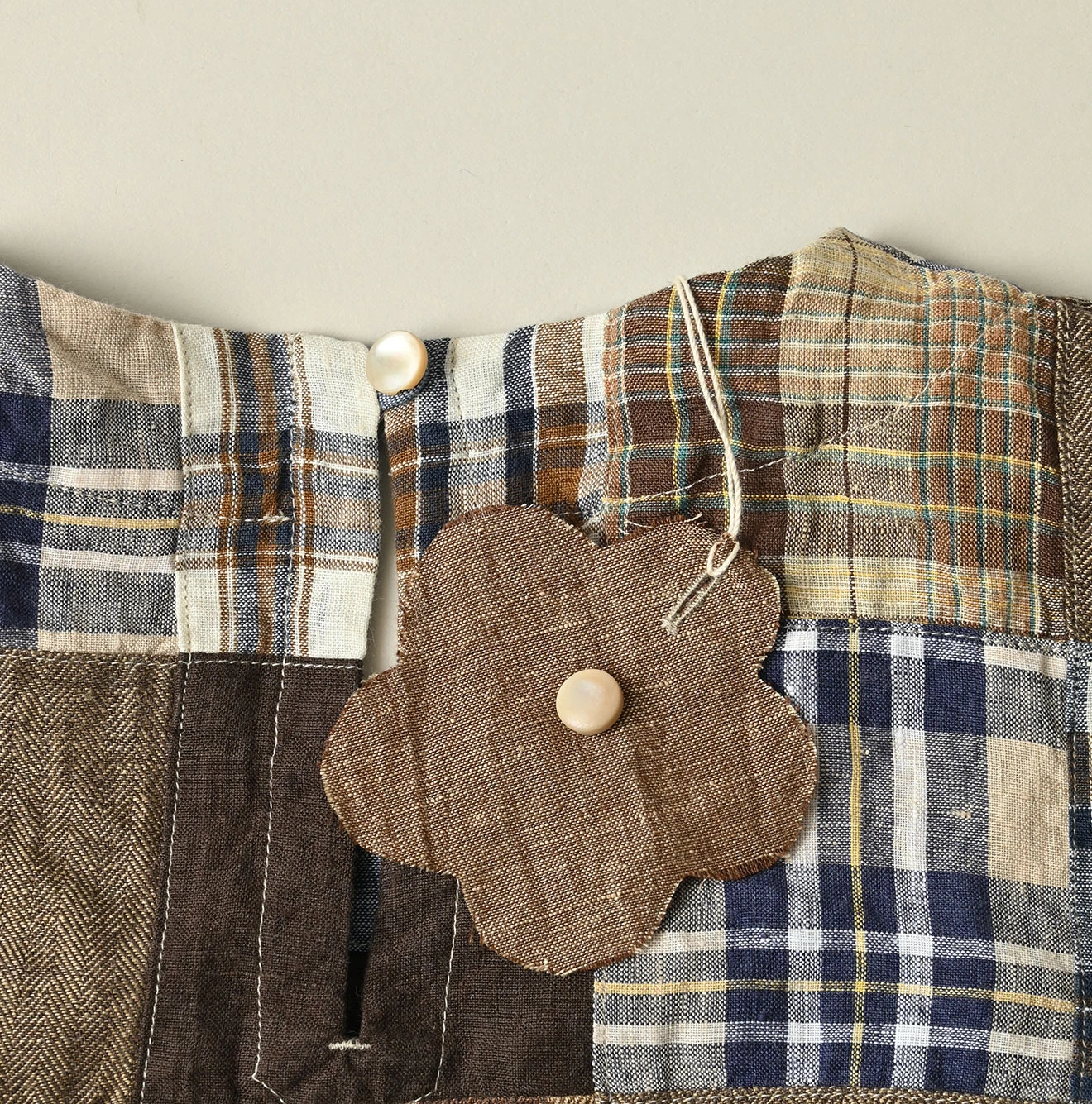 45R(フォーティファイブアール) |インドリネンのパッチワークぽよんドレス