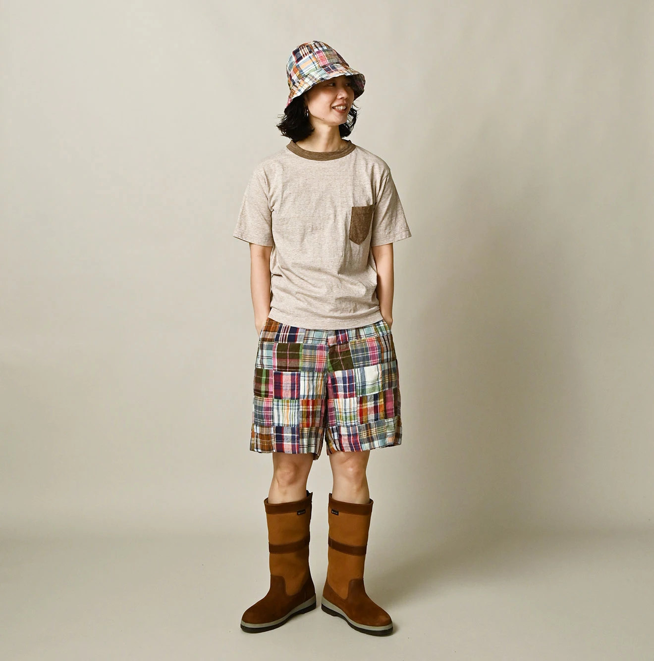 45R(フォーティファイブアール) |インドリネンの908パッチワークニームショーツ