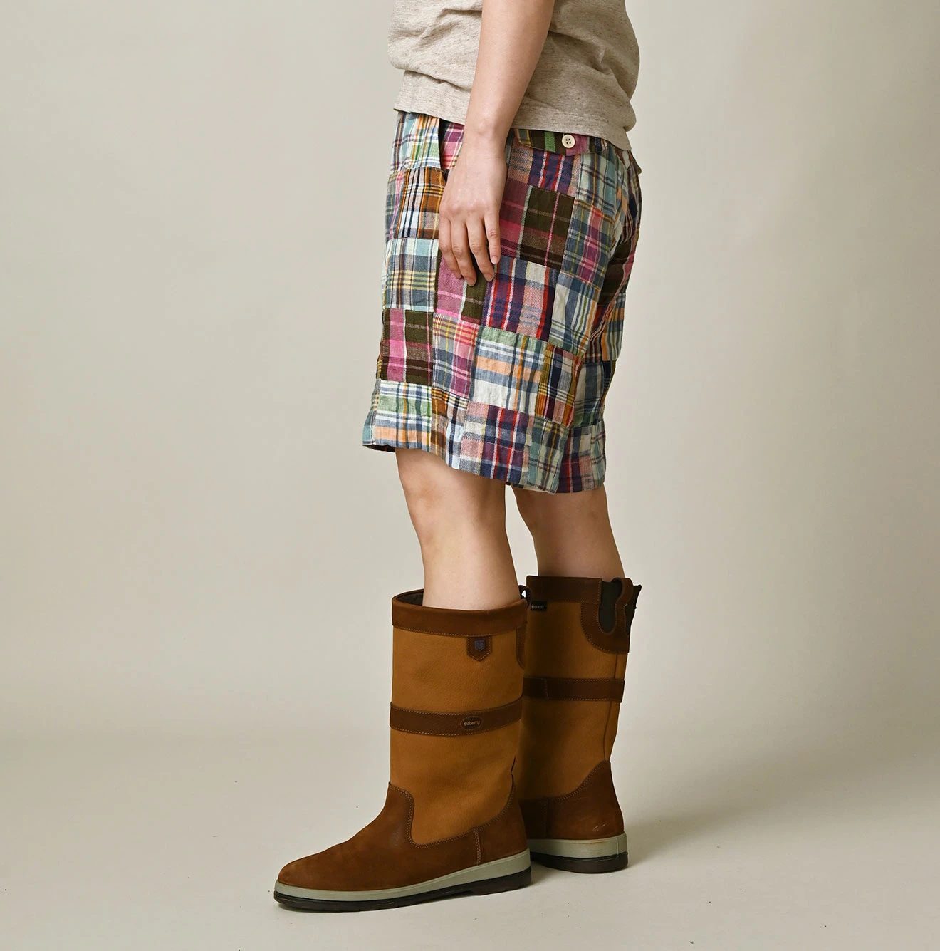 45R(フォーティファイブアール) |インドリネンの908パッチワークニームショーツ