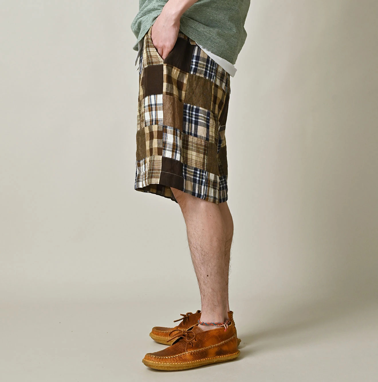 45R(フォーティファイブアール) |インドリネンの908パッチワークニームショーツ