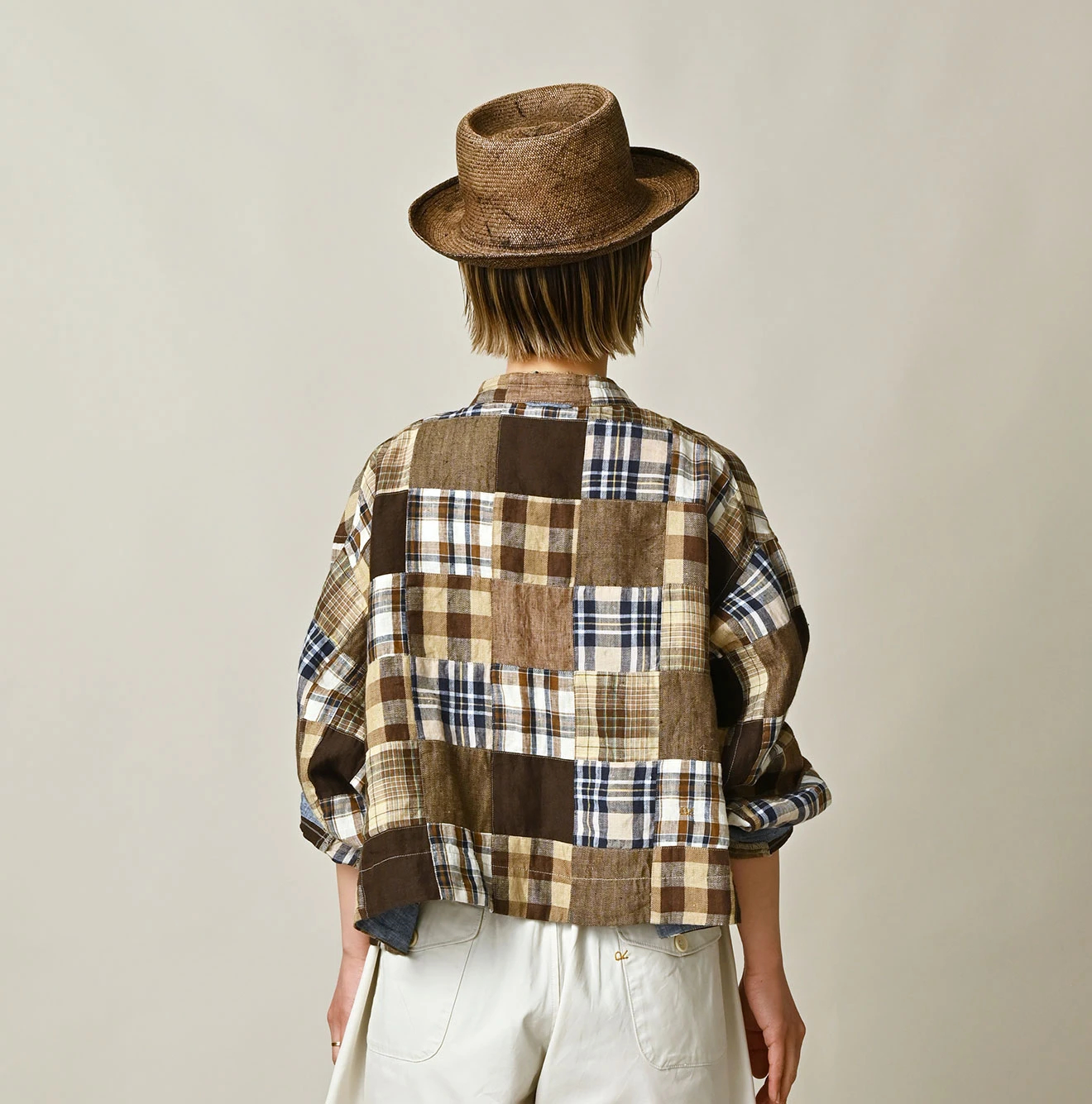 45R(フォーティファイブアール) |インドリネンのパッチワークミリタリーミニスモック