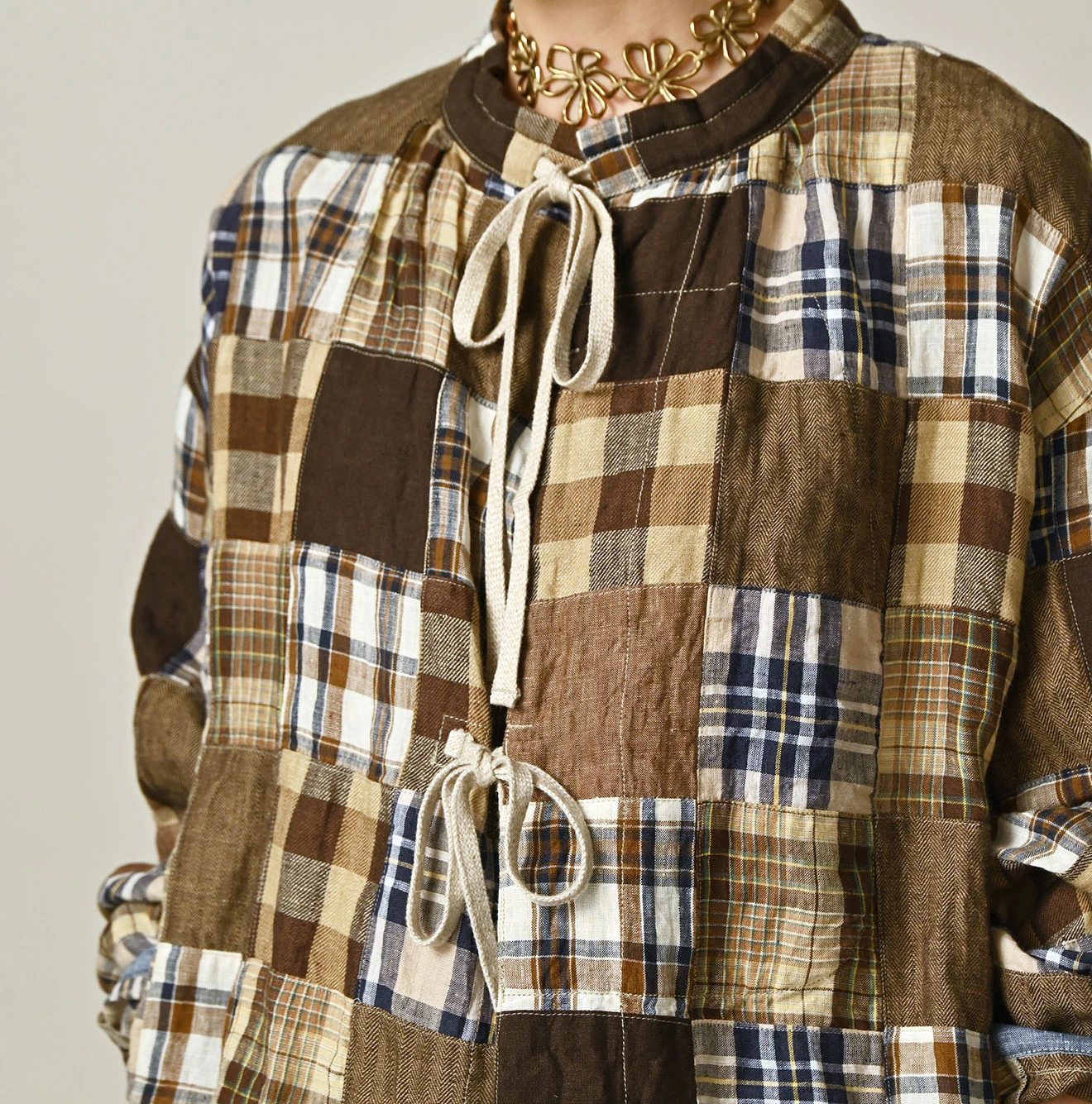 45R(フォーティファイブアール) |インドリネンのパッチワークミリタリーミニスモック