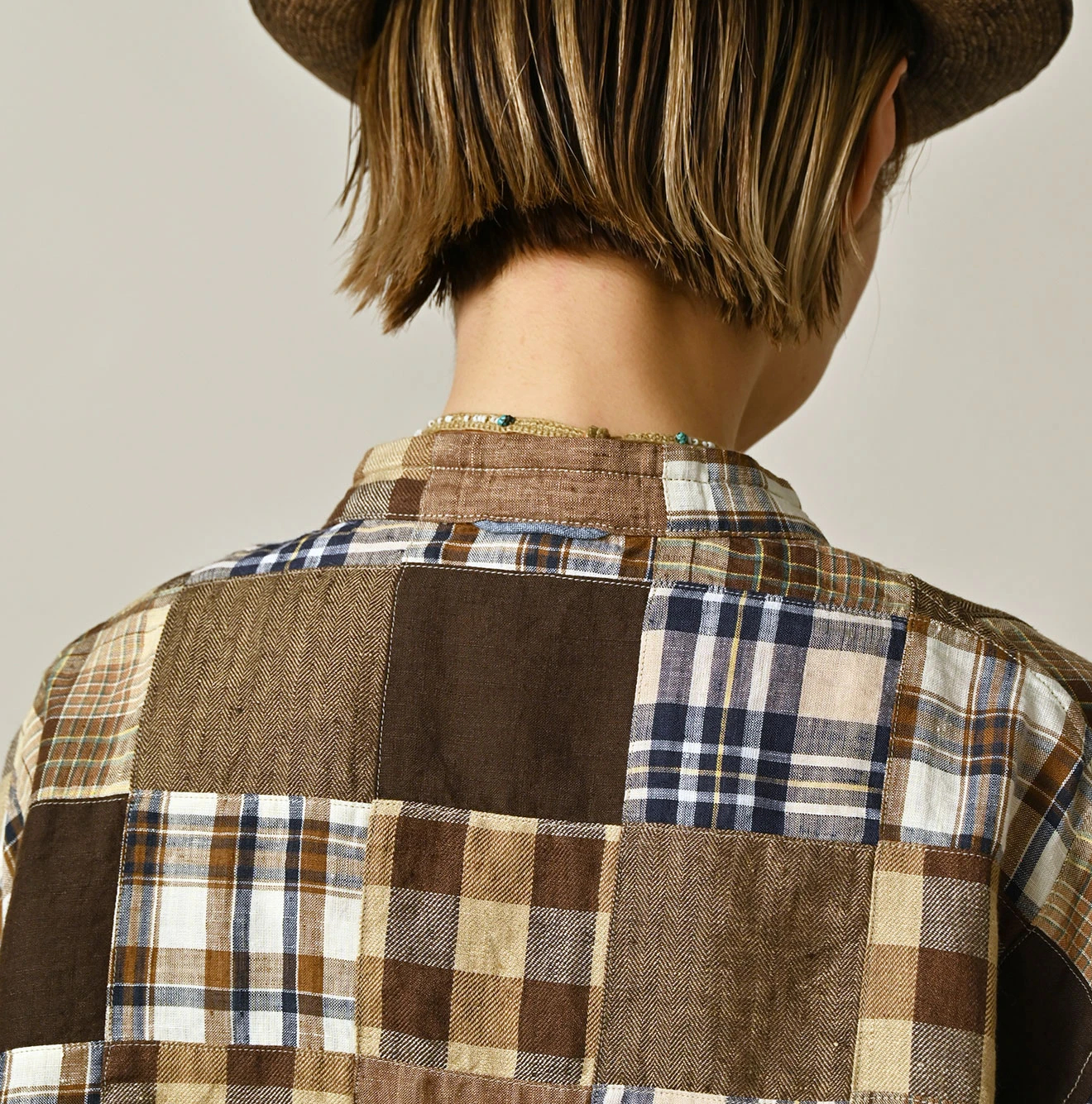 45R(フォーティファイブアール) |インドリネンのパッチワークミリタリーミニスモック