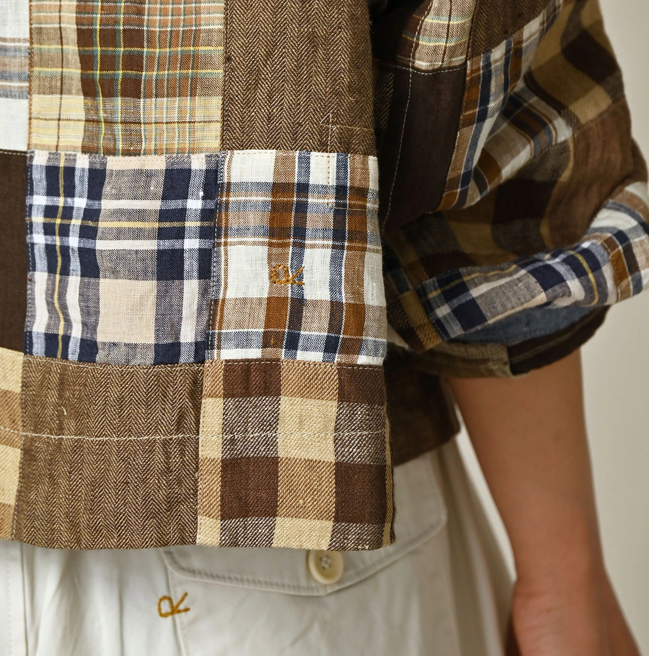 45R(フォーティファイブアール) |インドリネンのパッチワークミリタリーミニスモック