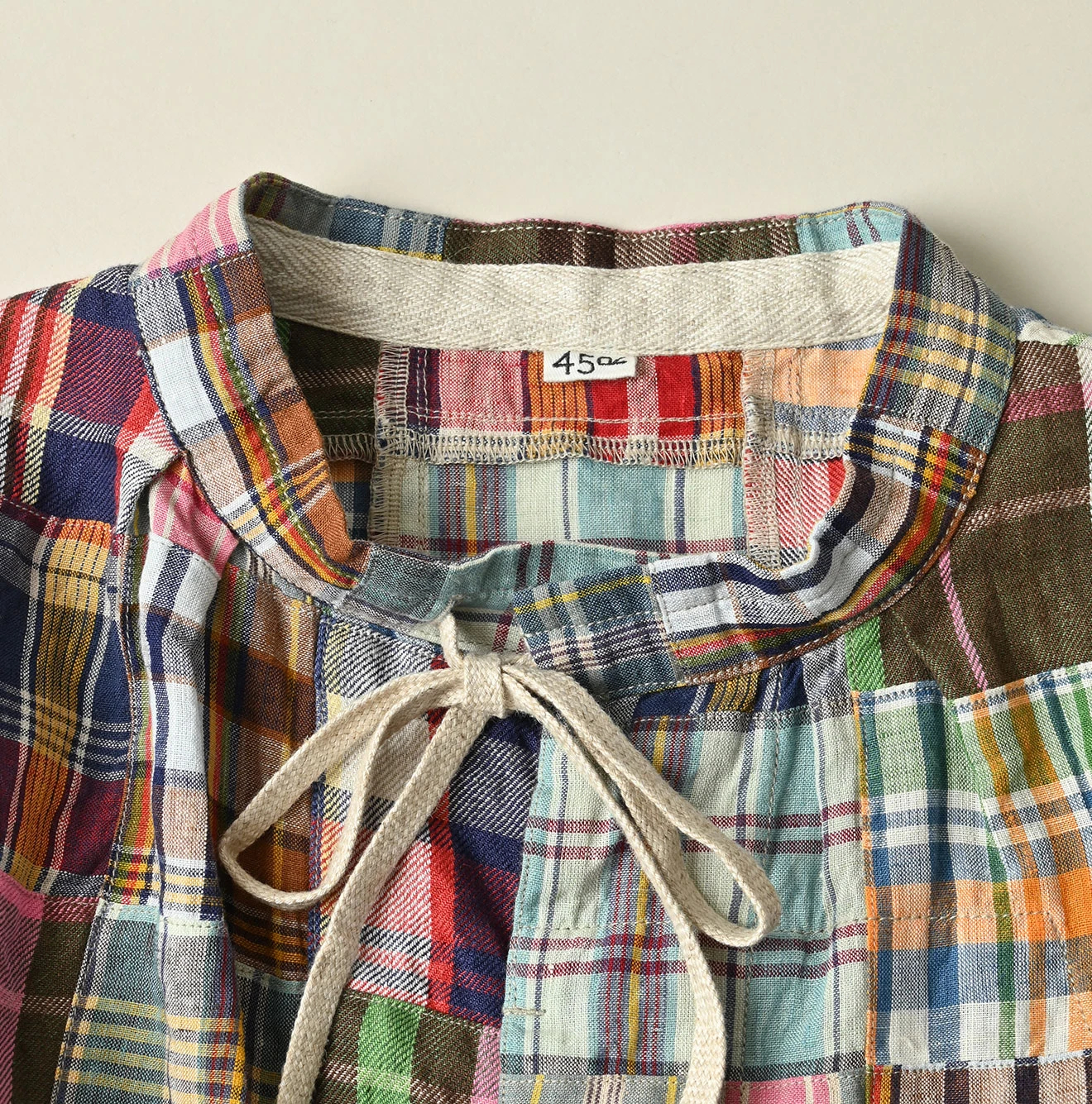 45R(フォーティファイブアール) |インドリネンのパッチワークミリタリーミニスモック